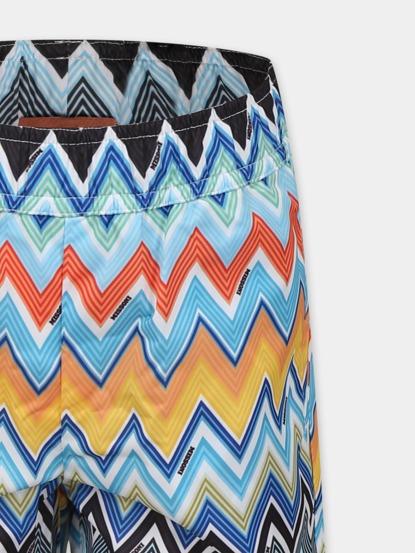 Boxer mare multicolor per bambino con motivo chevron,Missoni,MWCP09 Z2903 998AZ