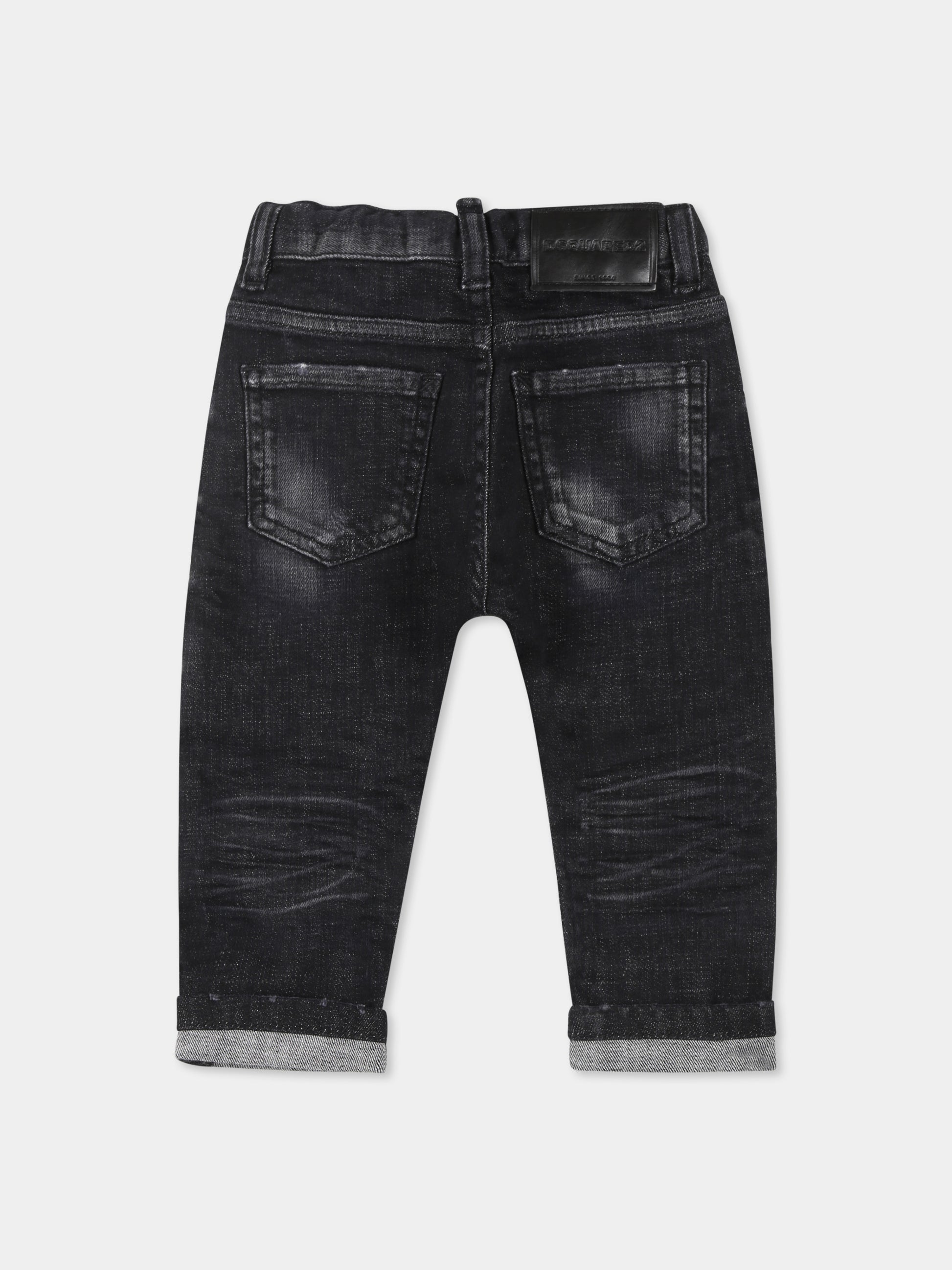 Jeans nero per neonato con logo,Dsquared2,DQ01TC D0ABS D2P76AB DQ02