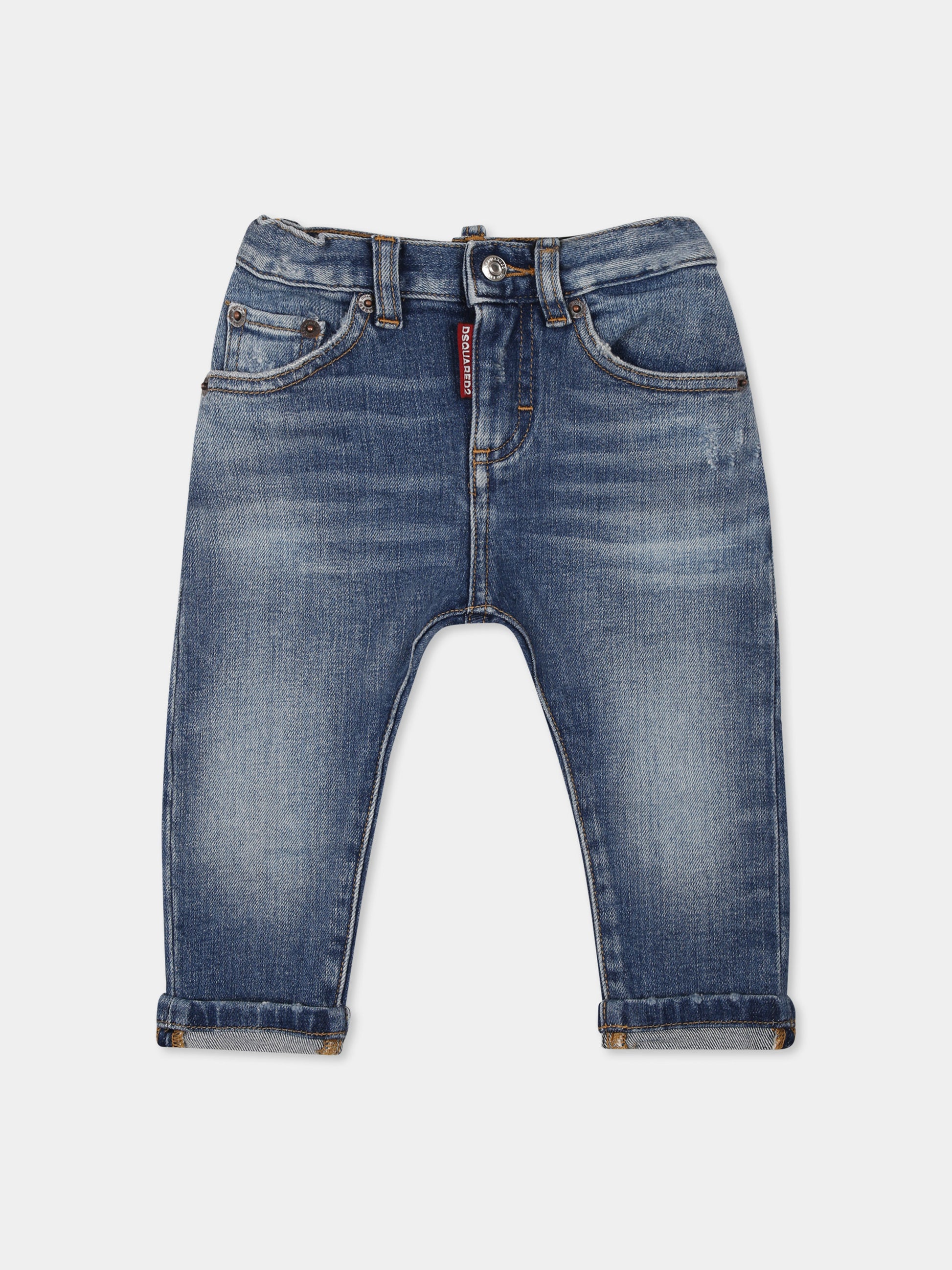 Jeans denim per neonato con logo,Dsquared2,DQ01TC D0ABX D2P76AB DQ01