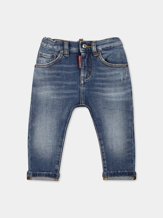 Jeans denim per neonato con logo,Dsquared2,DQ01TC D0ABX D2P76AB DQ01