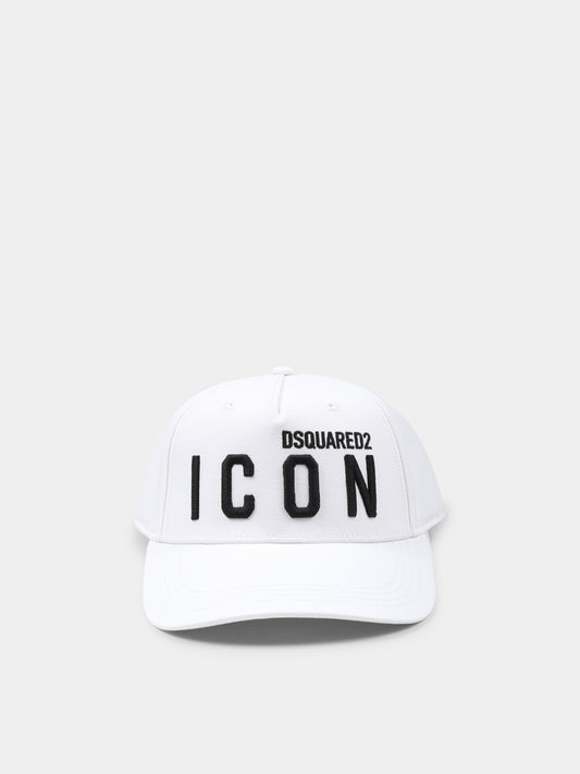 Chapeau blanc pour garçon avec logo