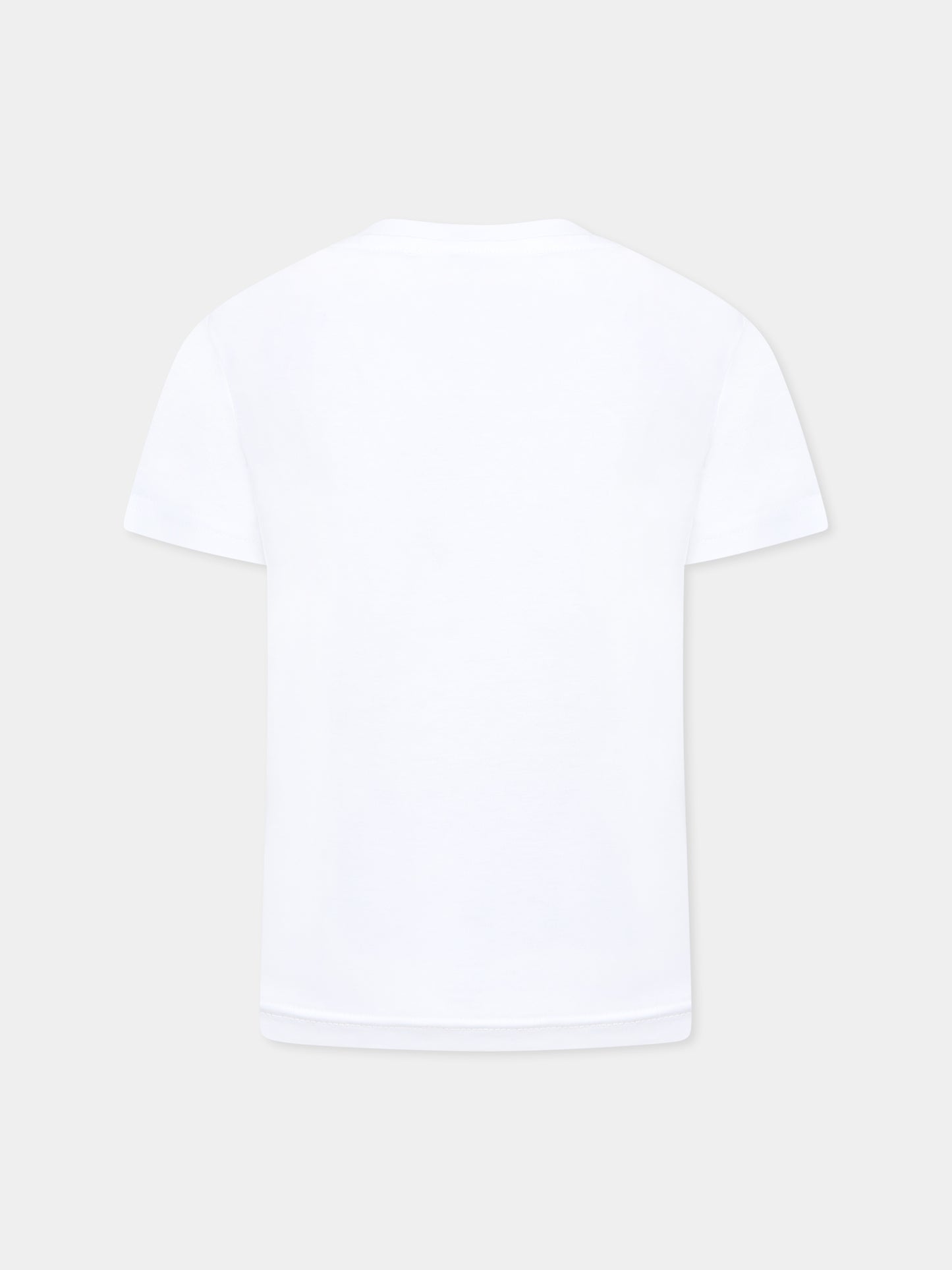 T-shirt bianca per bambino con logo,Dsquared2,DQ2749 D004G D2T1123U DQ100