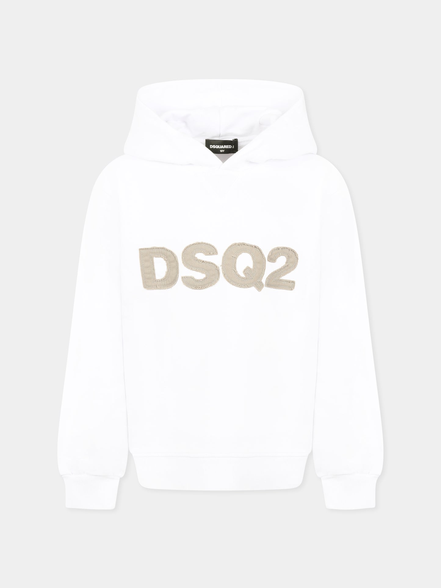 Sweat-shirt blanc pour garçon avec logo