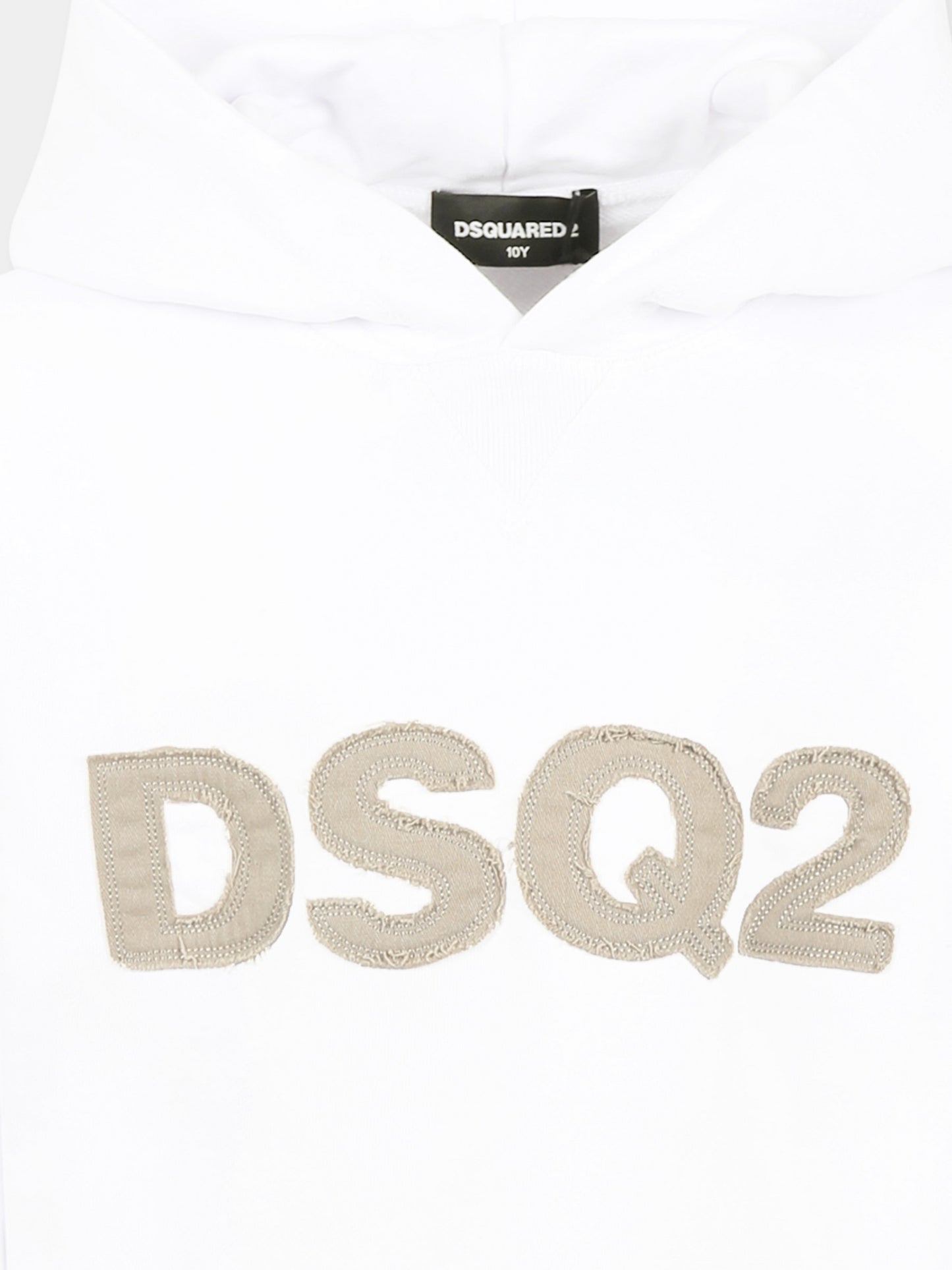 Sweat-shirt blanc pour garçon avec logo