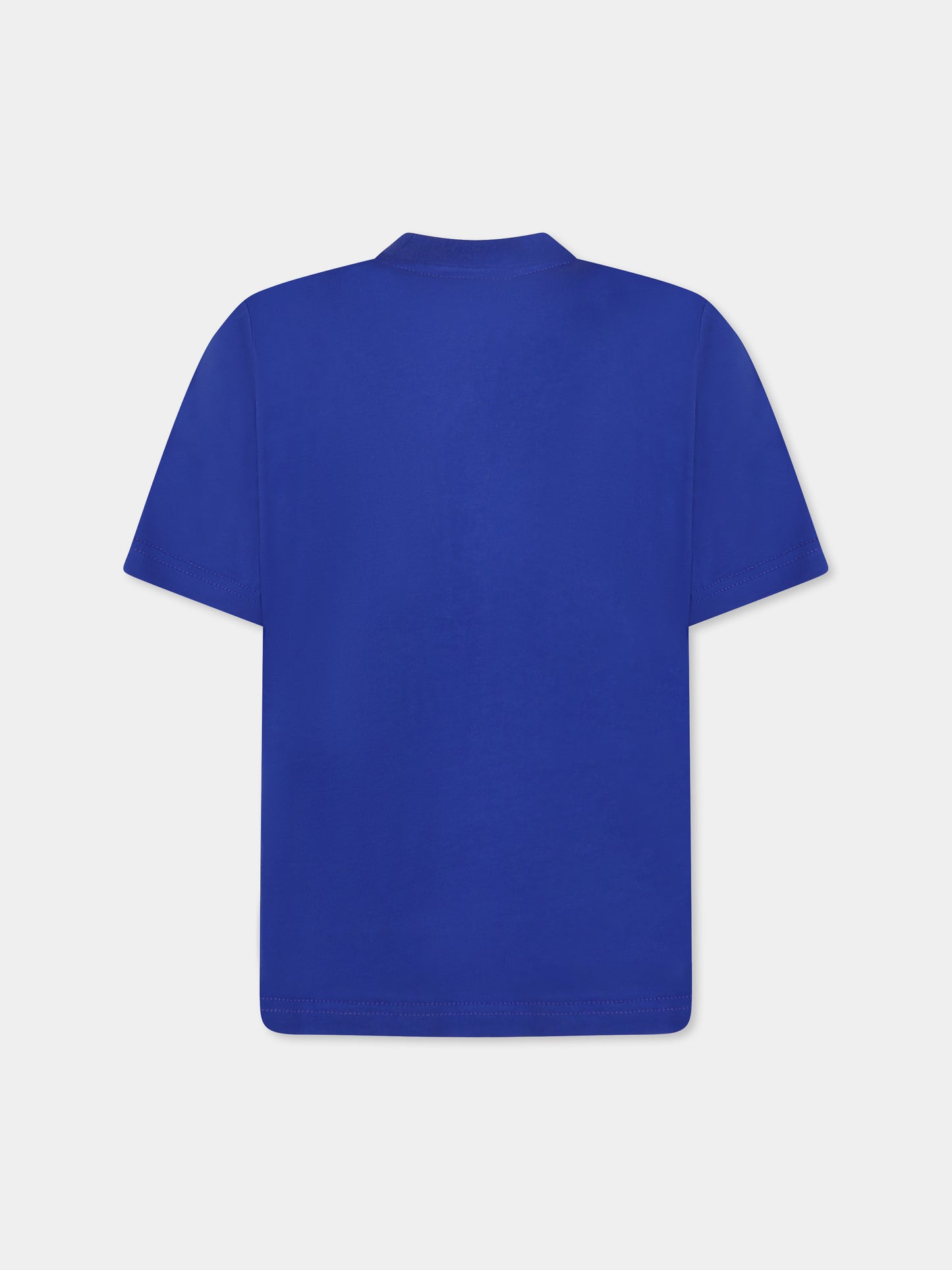 T-shirt bleu pour garçon avec logo