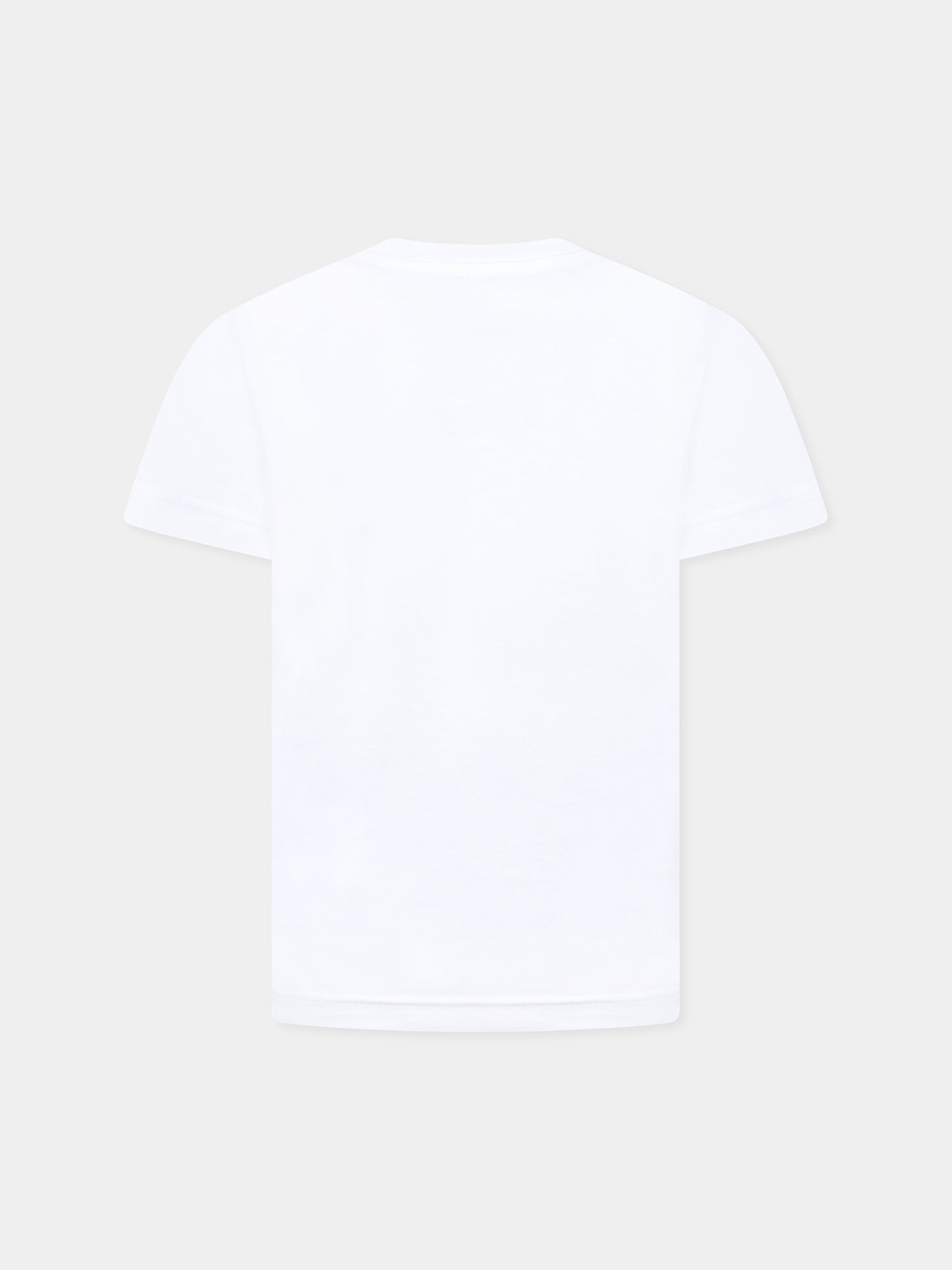 T-shirt blanc pour garçon avec logo