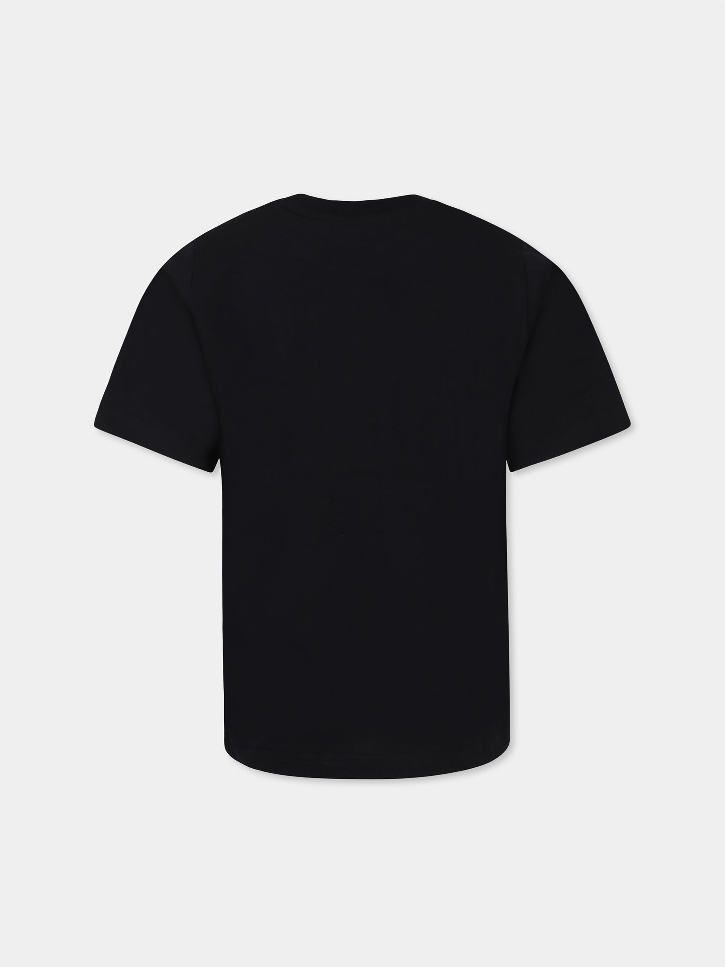 T-shirt noir pour garçon avec logo