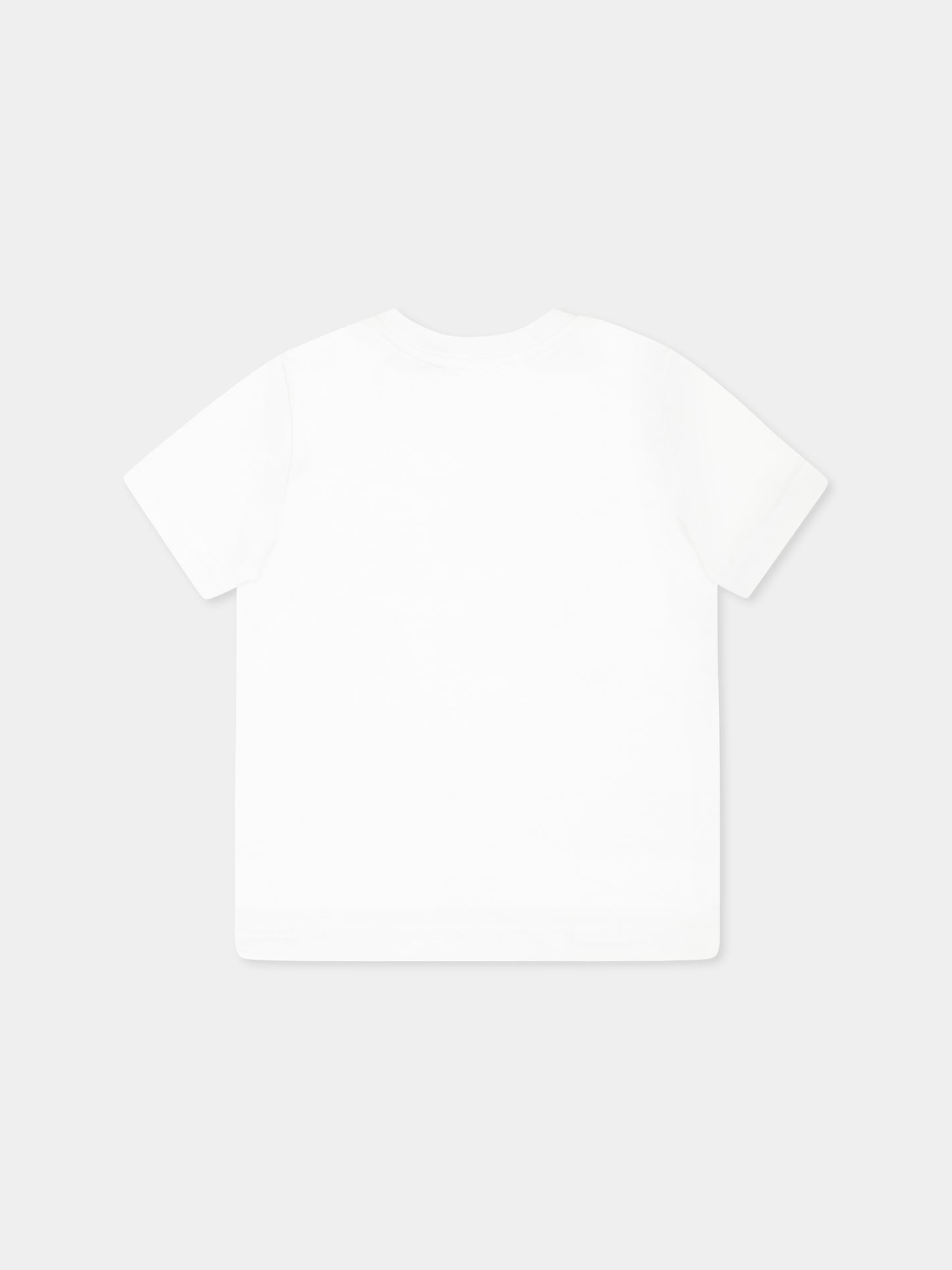 T-shirt blanc pour bébé garçon avec logo