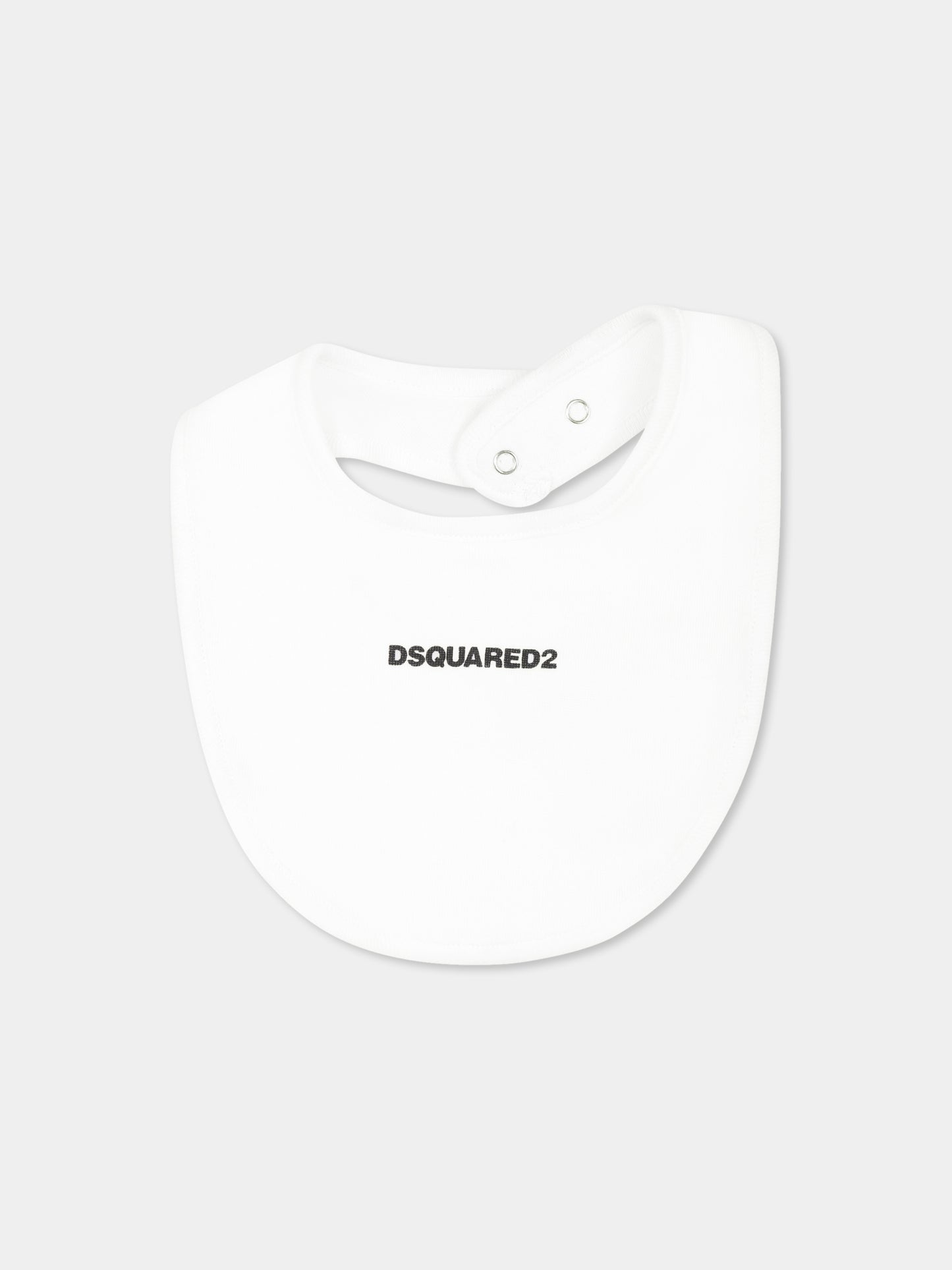 Set body bianco per neonato con logo,Dsquared2,DQ2876 D0A8U D2U100BOX DQ100
