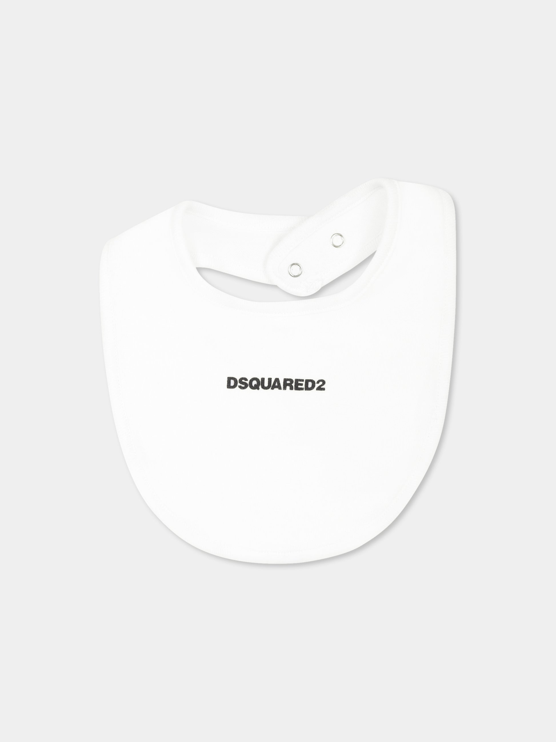 Set body bianco per neonato con logo,Dsquared2,DQ2876 D0A8U D2U100BOX DQ100