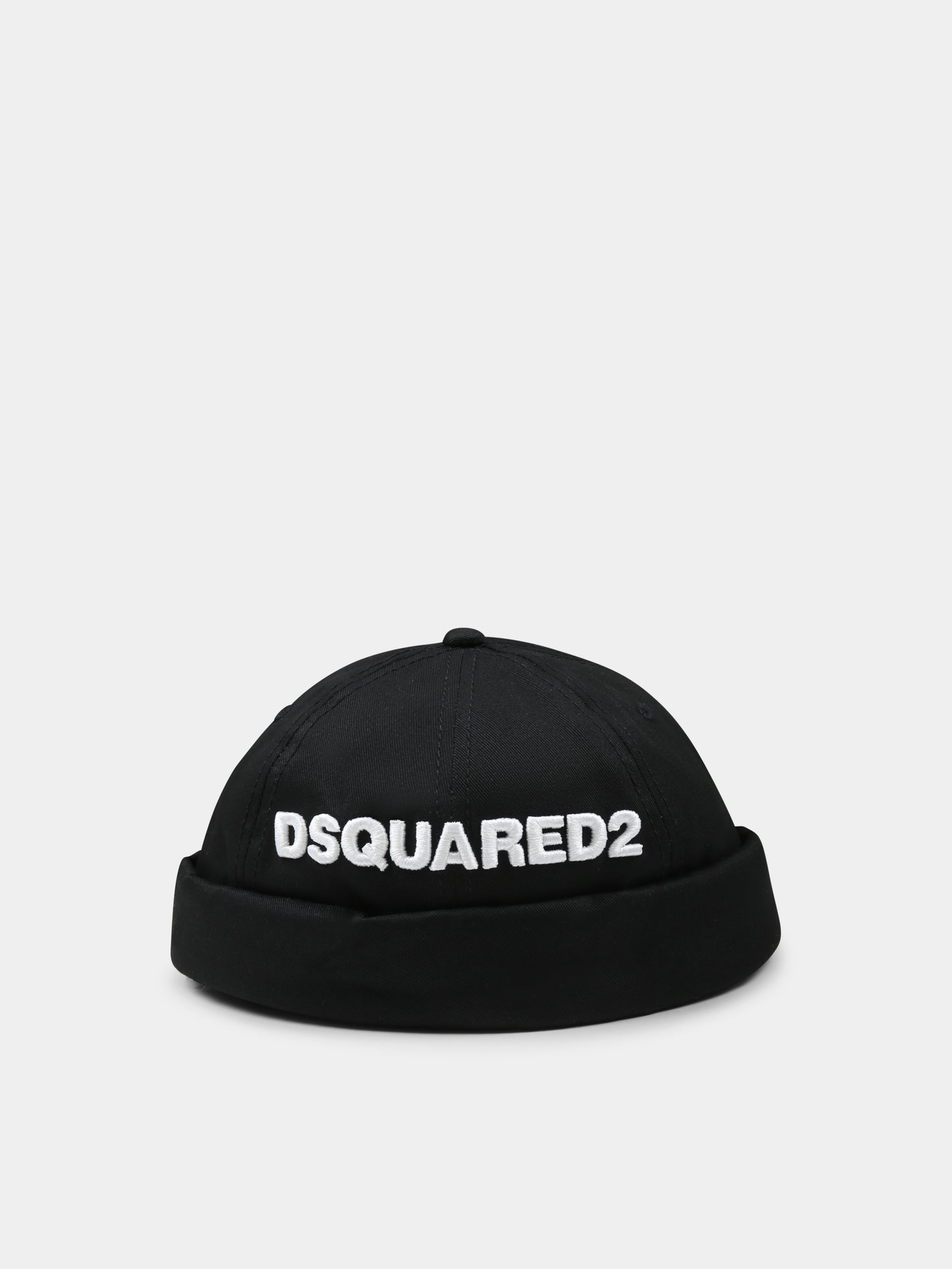 Chapeau noir pour garçon avec logo