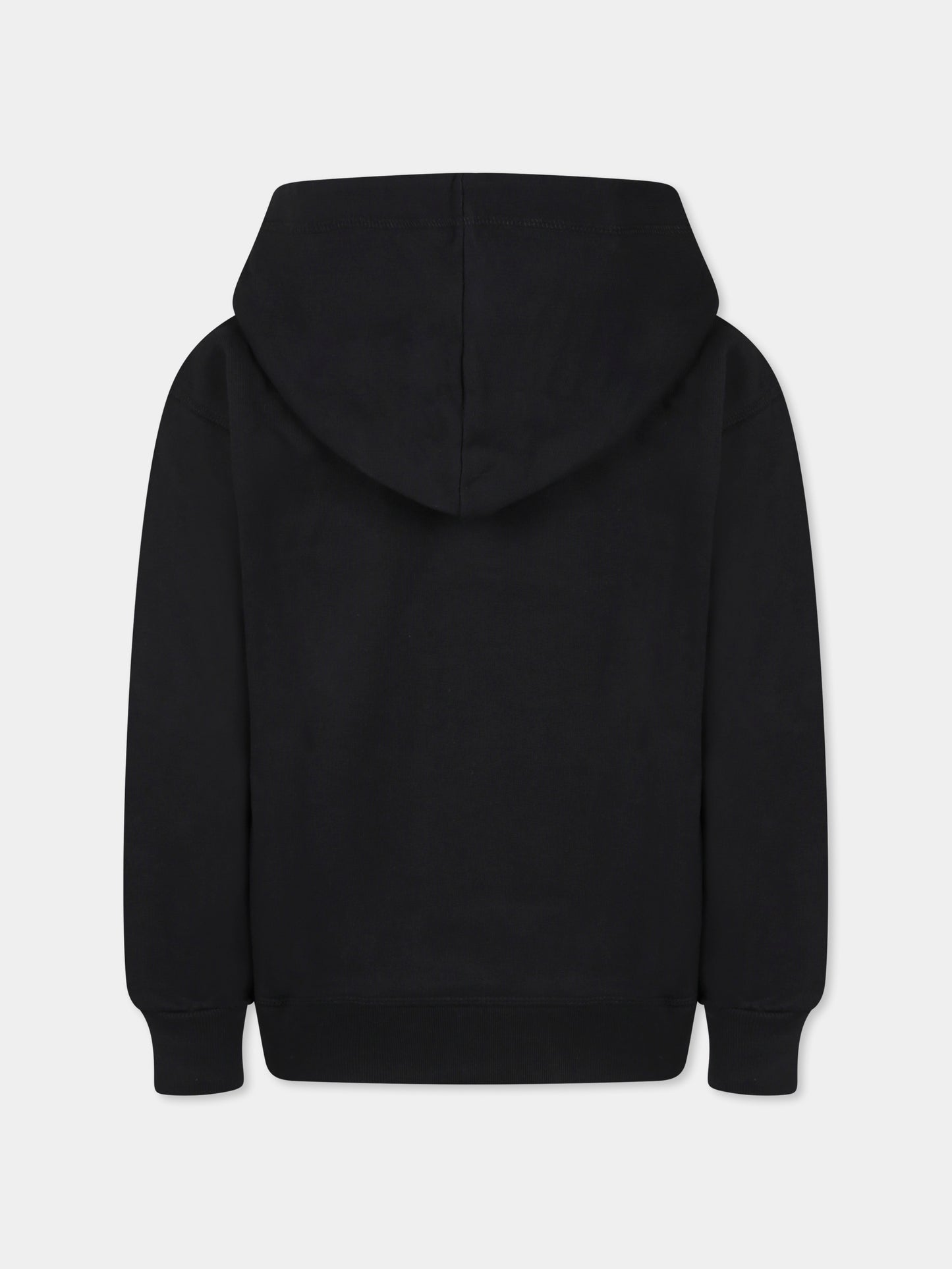 Felpa nera per bambino con logo Icon,Dsquared2,DQ2940 D00ZF D2S909U DQ900