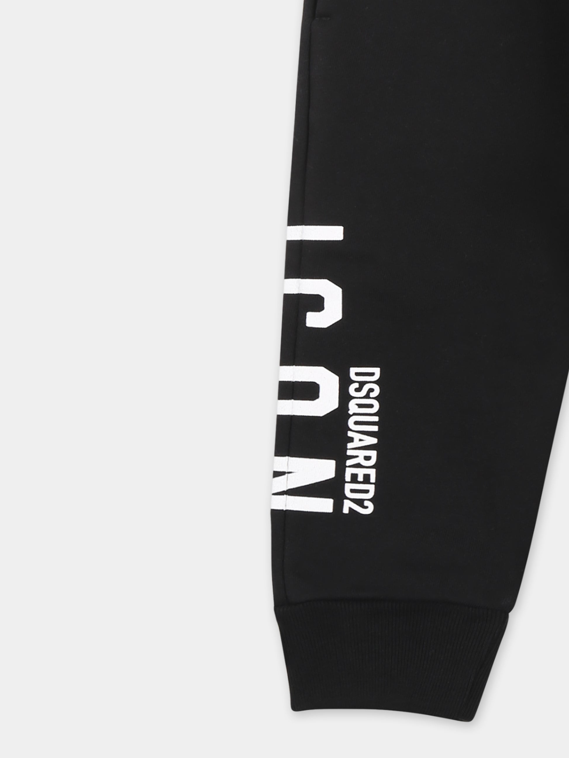 Pantaloni neri per neonato con logo Icon,Dsquared2,DQ2970 D0094 D2P895B DQ900