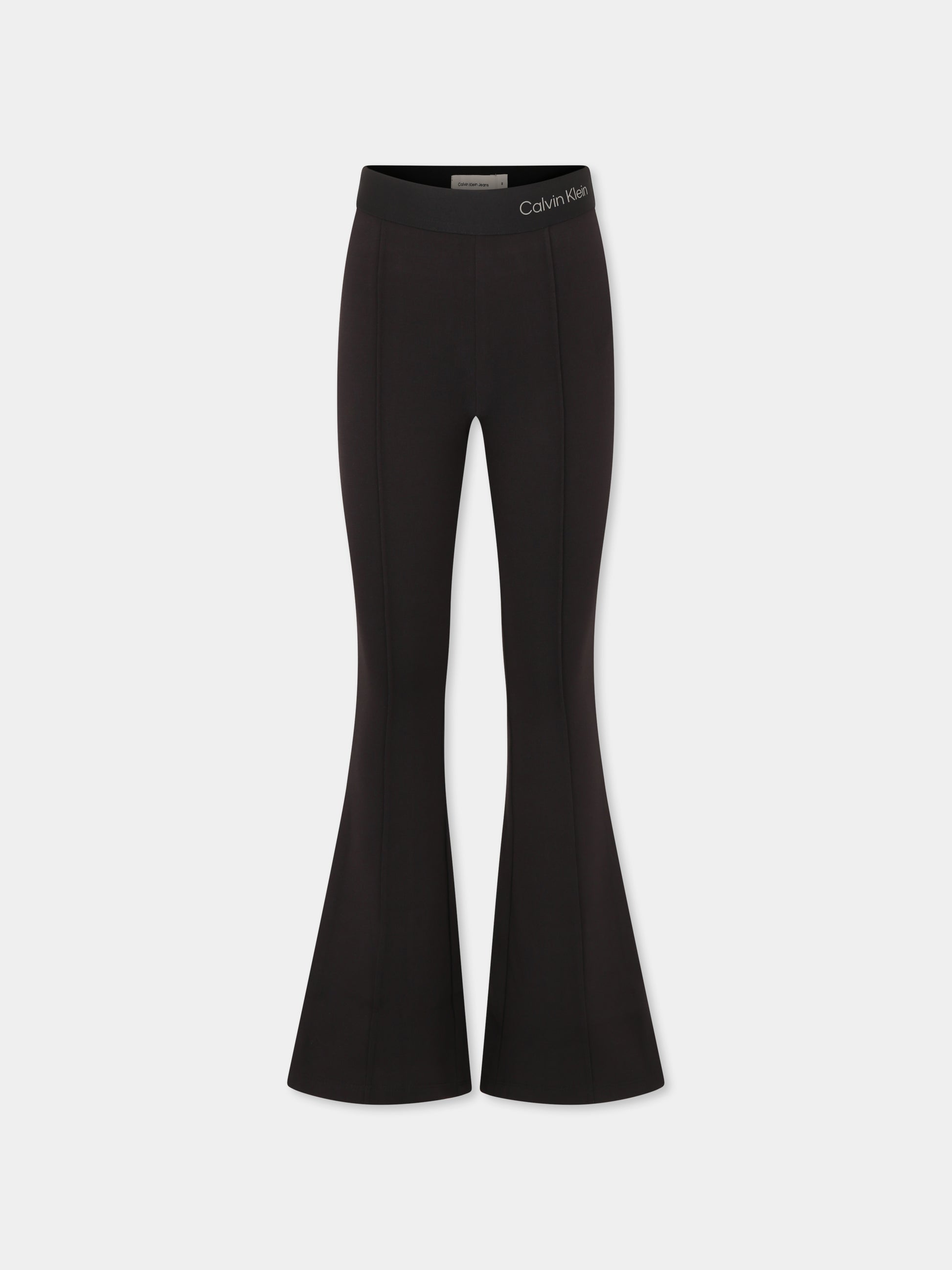 Leggings neri per bambina con logo,Calvin Klein Kids,25S CKIG0IG02874J IG0IG02874 BEH
