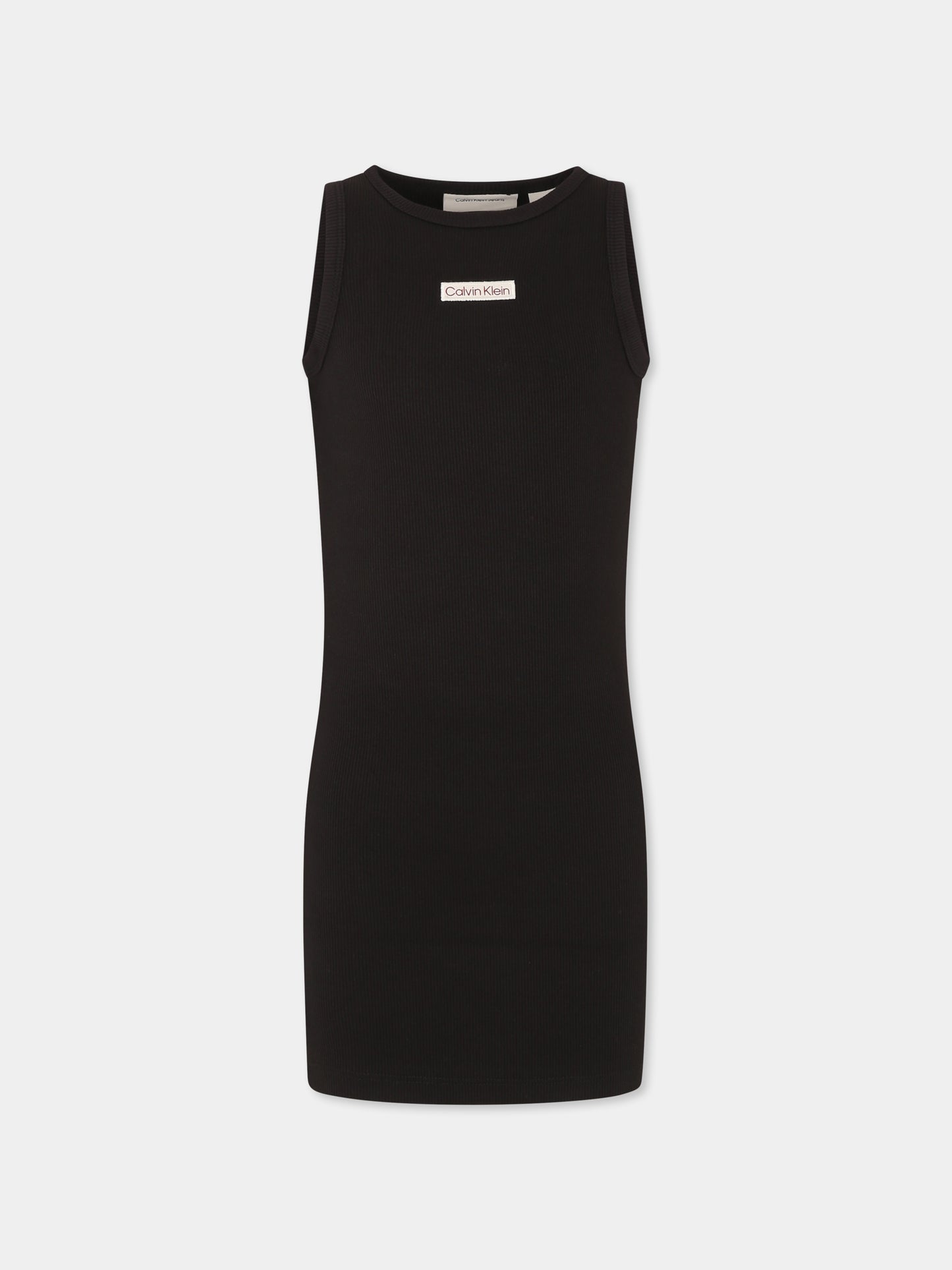Vestito nero per bambina con logo,Calvin Klein Kids,25S CKIG0IG02906J IG0IG02906 BEH