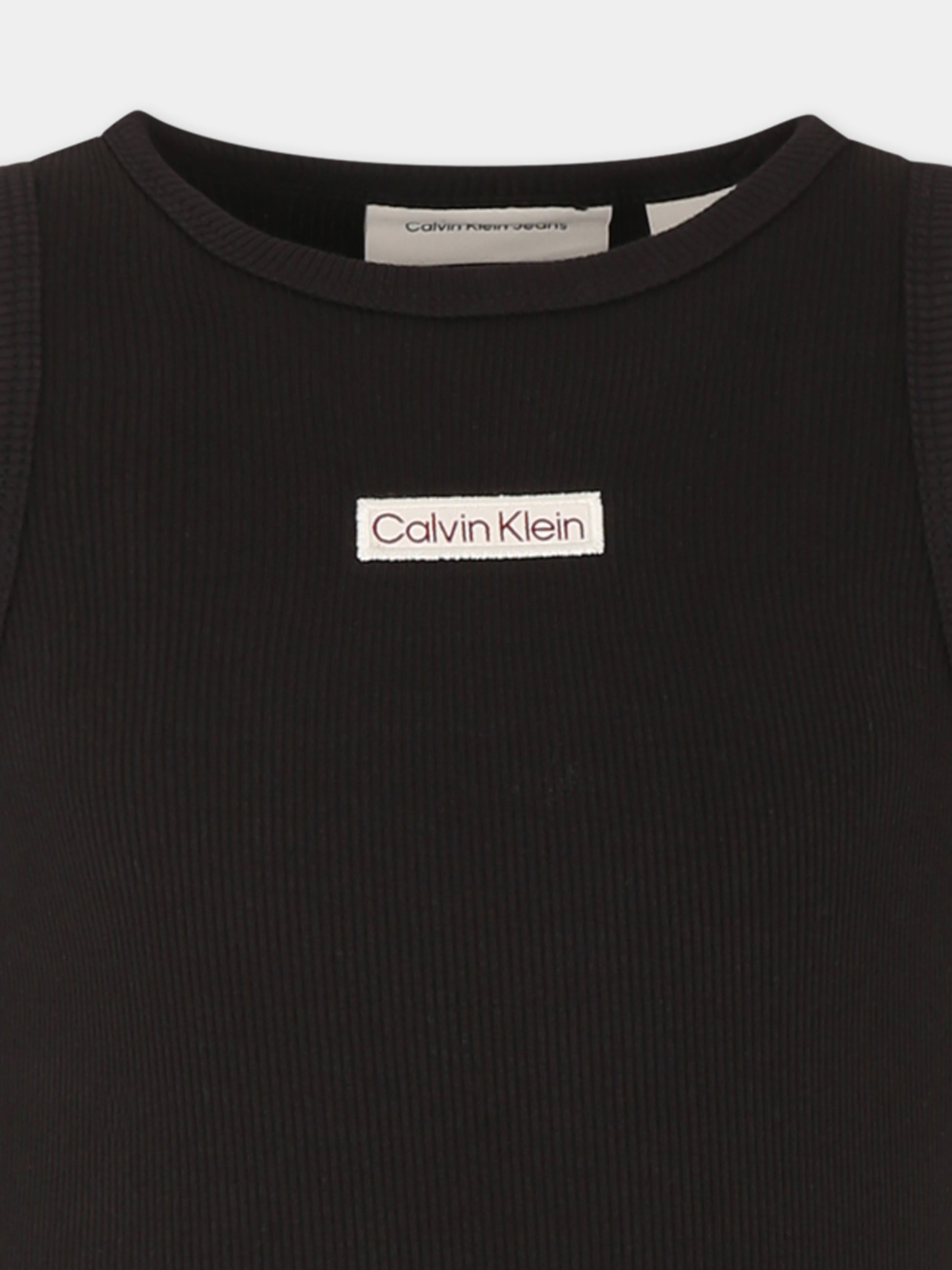Vestito nero per bambina con logo,Calvin Klein Kids,25S CKIG0IG02906J IG0IG02906 BEH