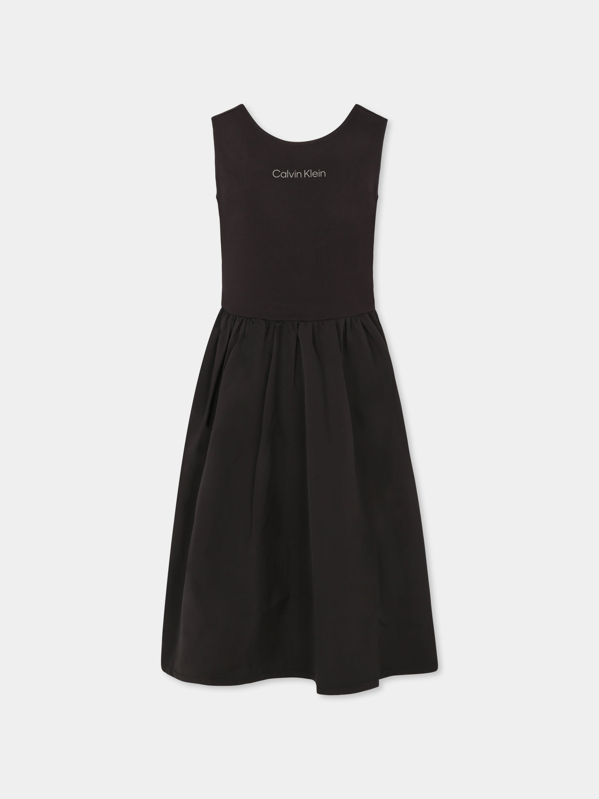 Vestito nero per bambina con logo,Calvin Klein Kids,25S CKIG0IG02908J IG0IG02908 BEH