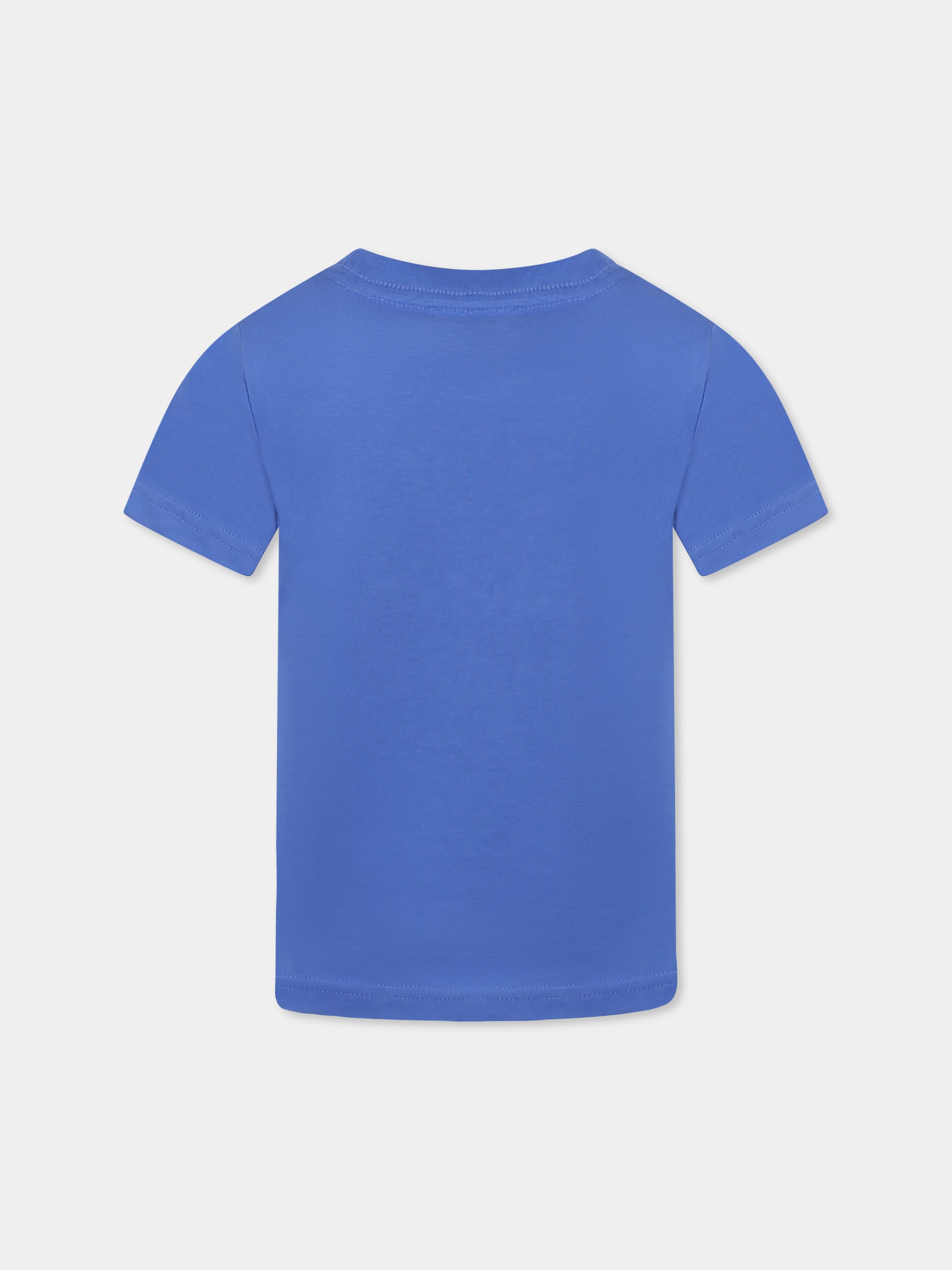 T-shirt blu per bambino con Polo Bear,Ralph Lauren Kids,973136001 BLUE