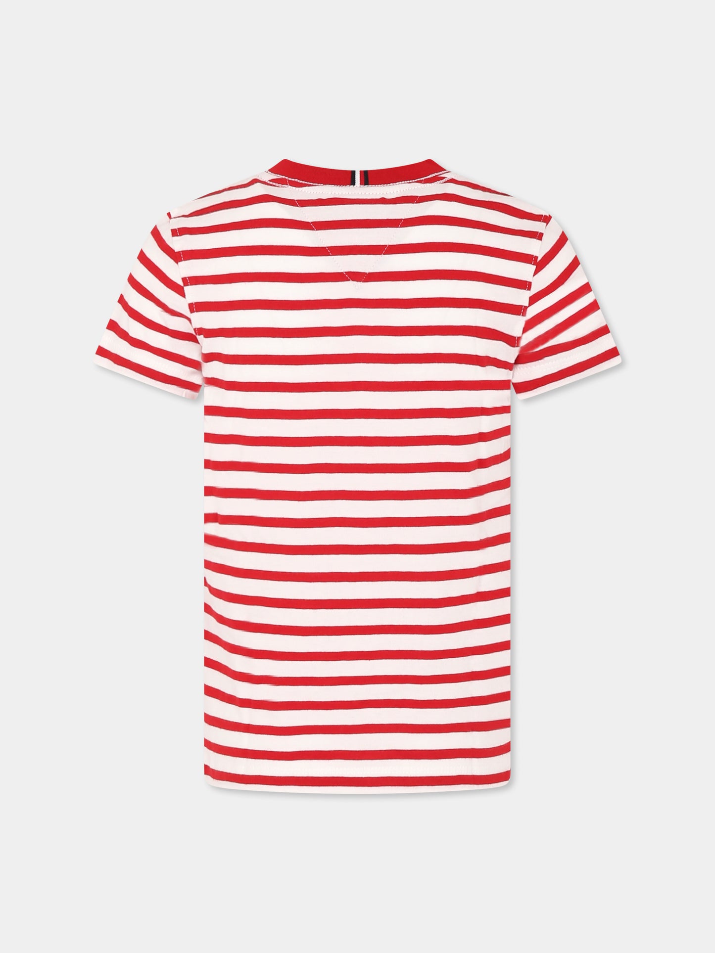 T-shirt rossa per bambino con logo,Tommy Hilfiger Junior,25S THKB0KB06879J KB0KB06879 0EV