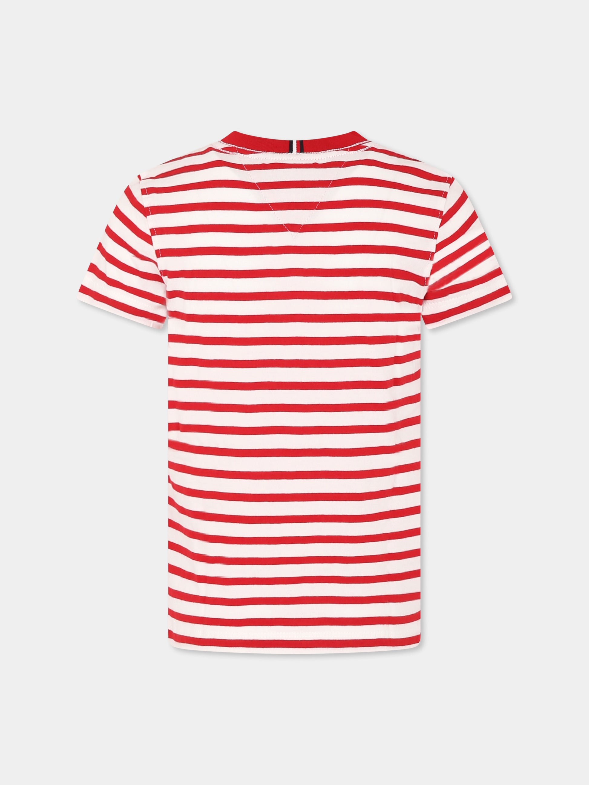 T-shirt rossa per bambino con logo,Tommy Hilfiger Junior,25S THKB0KB06879J KB0KB06879 0EV