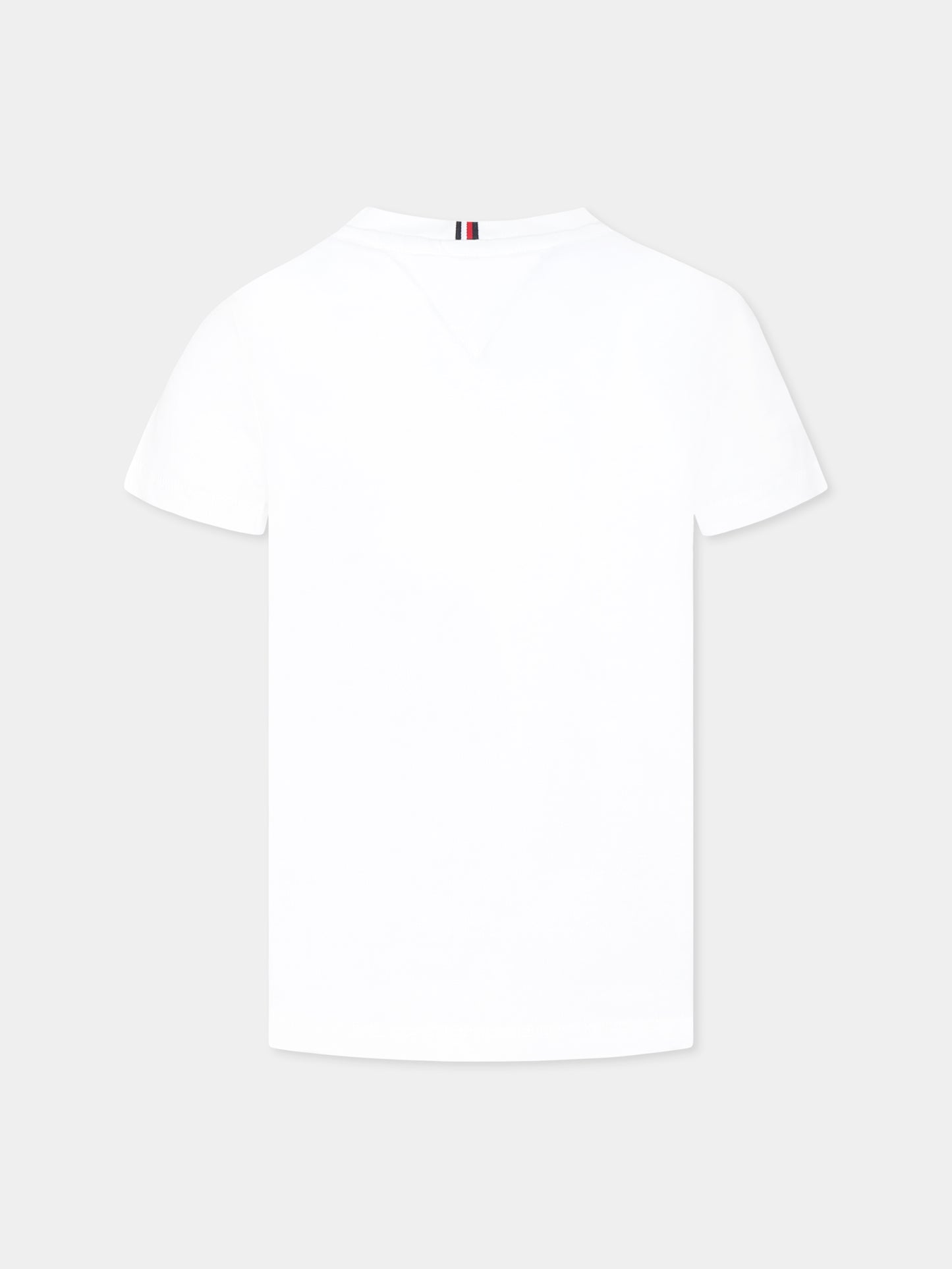 T-shirt bianca per bambino con logo,Tommy Hilfiger Junior,25S THKB0KB09538J KB0KB09538 YBR