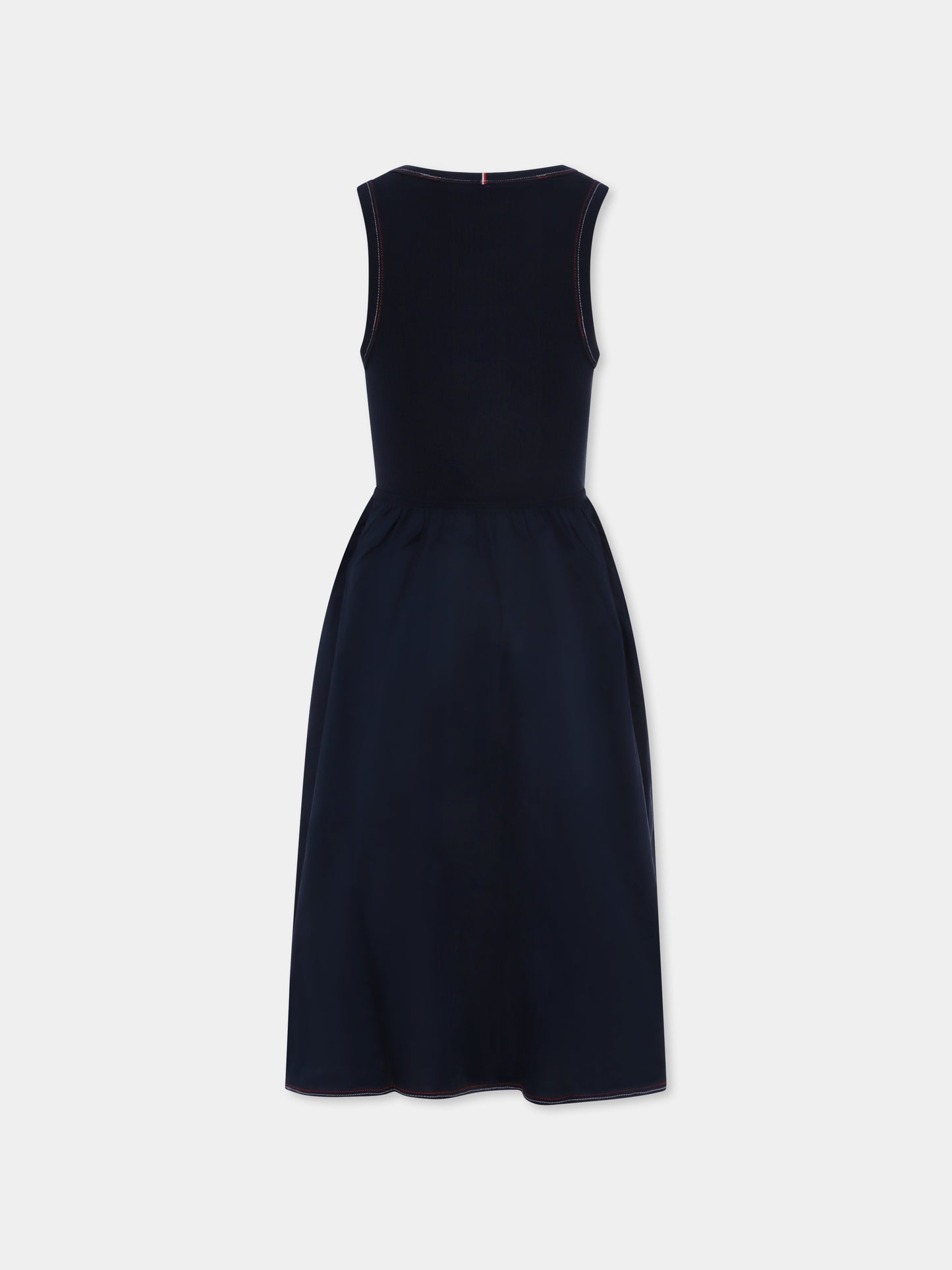 Vestito blu per bambina con bandierina,Tommy Hilfiger Junior,25S THKG0KG08474J KG0KG08474 C1G