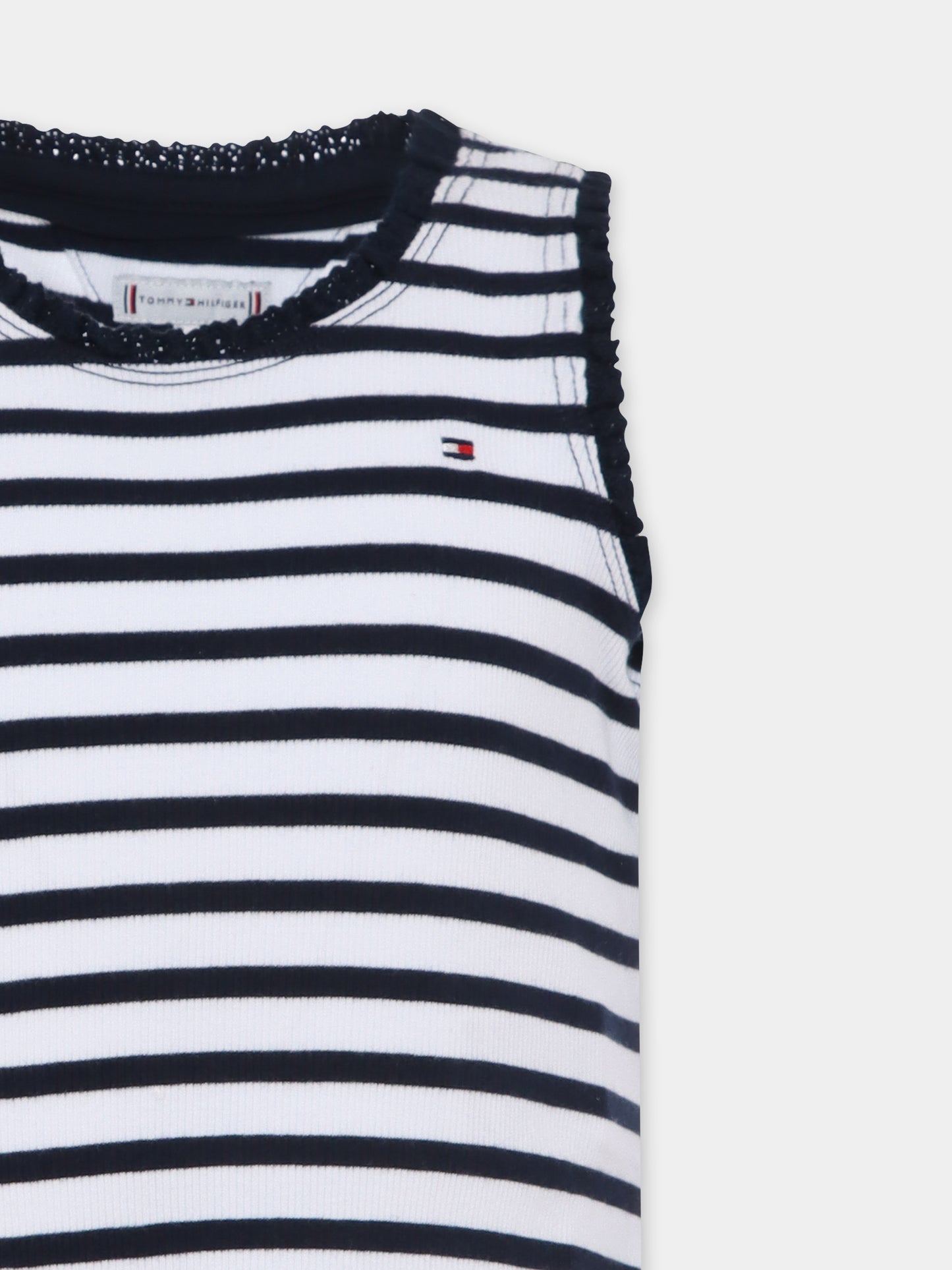 Canotta multicolor per bambina con bandierina,Tommy Hilfiger Junior,25S THKG0KG08588J KG0KG08588 C1G