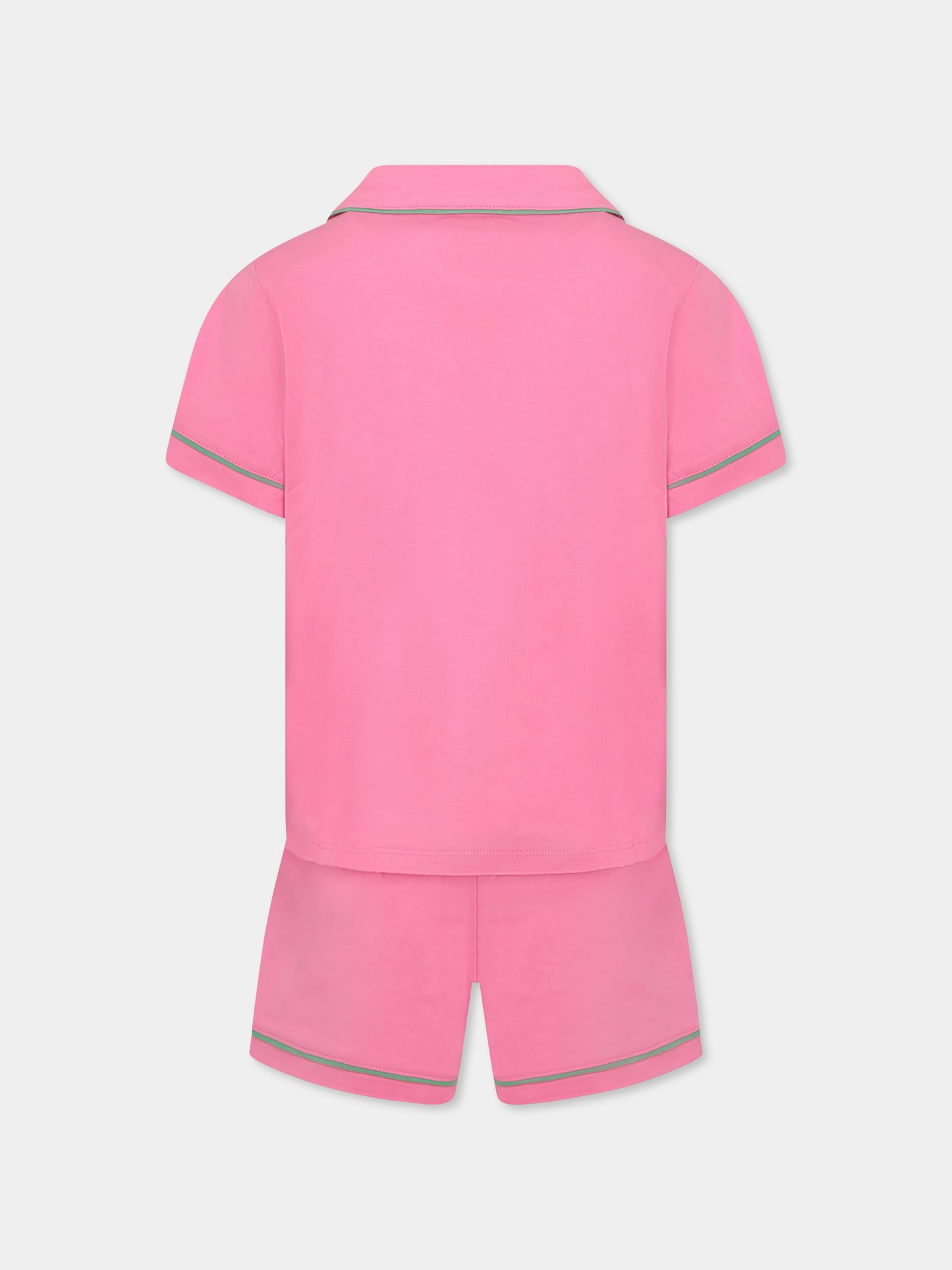 Pigiama rosa per bambina cavallino,Ralph Lauren Kids,25S RL4P0241 4P0241 AJD