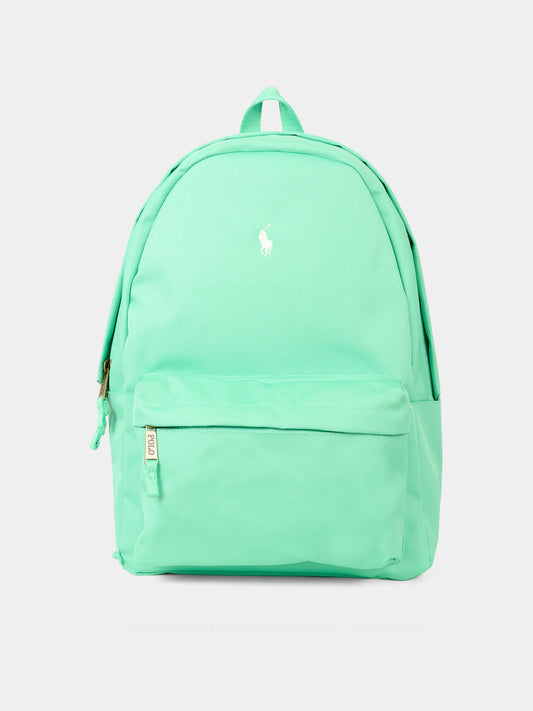 Zaino verde per bambini con cavallino,Ralph Lauren Kids,25S RL9AR151 9AR151 F4L