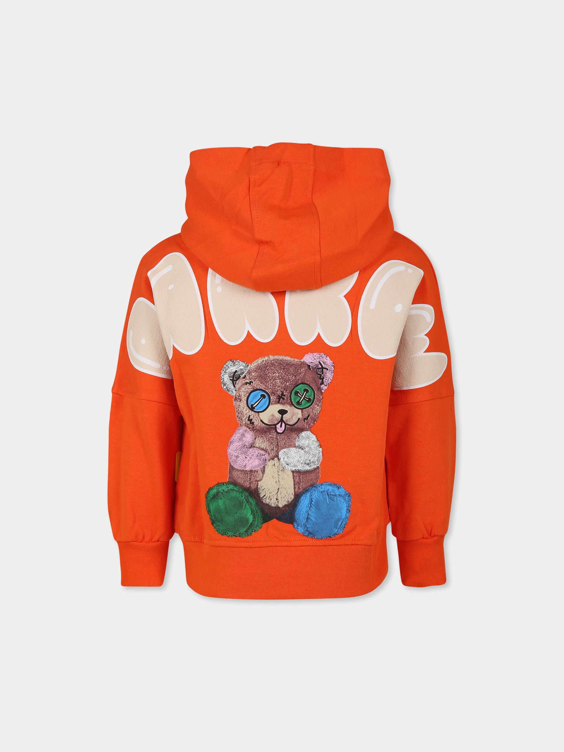 Felpa arancione per bambino con logo e stampa Bear,Barrow,S4BKJUHS114 030