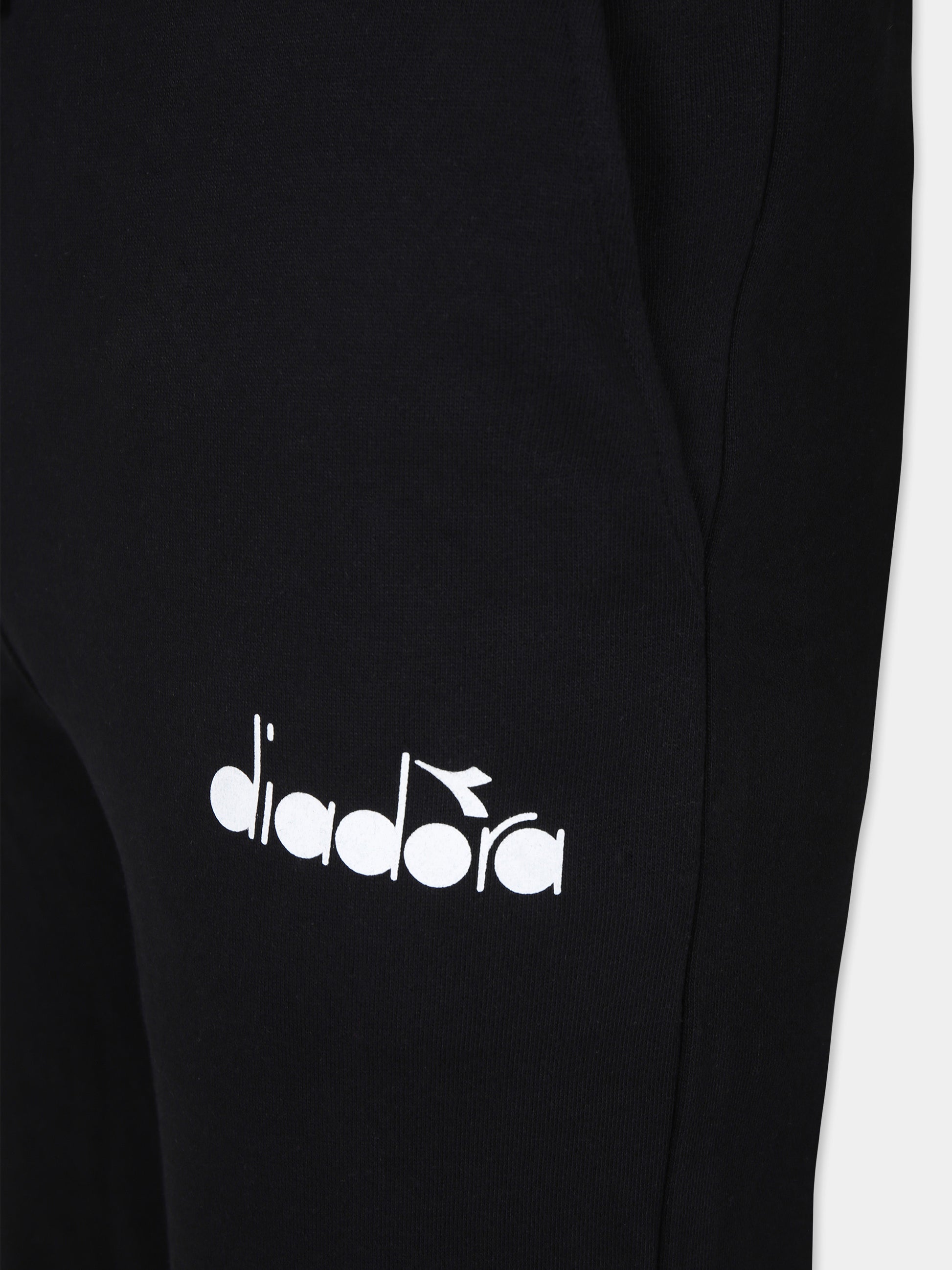 Pantaloni neri per bambino con logo,Diadora Kids,S4DIJBFP170 110