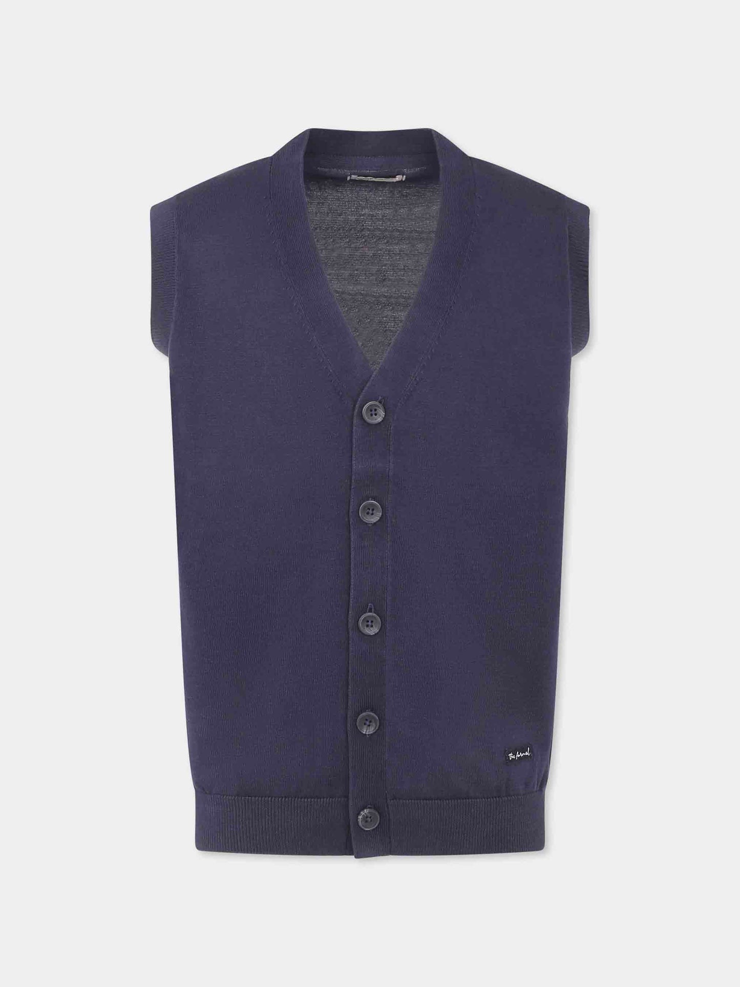 Maglia gilet blu per bambino,Mayoral,3370 082