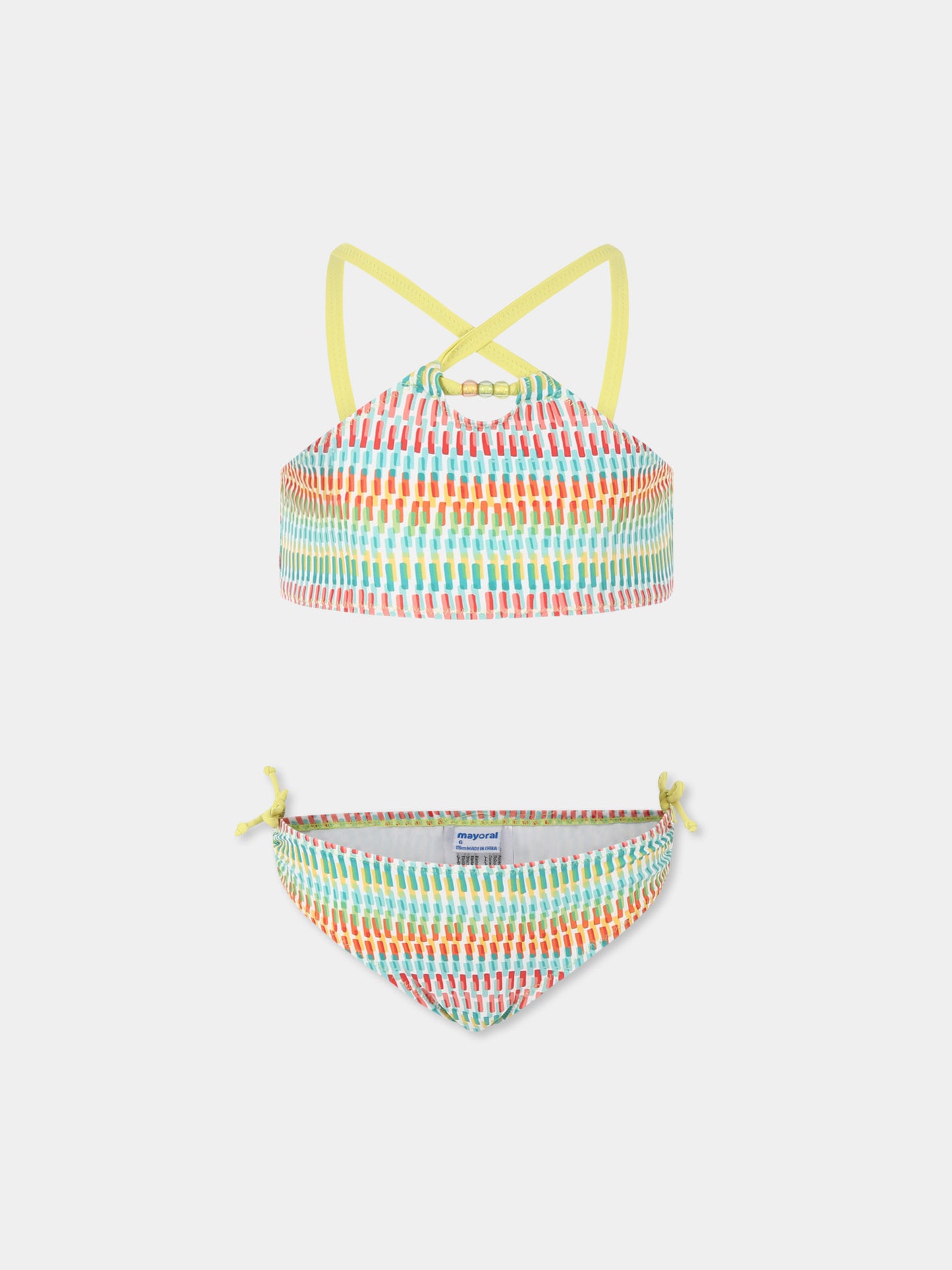 Bikini multicolore pour fille avec imprimé