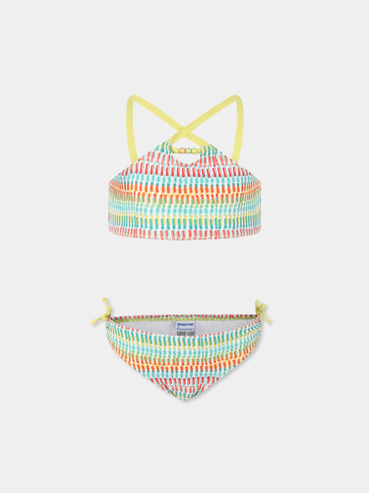 Bikini multicolore pour fille avec imprimé