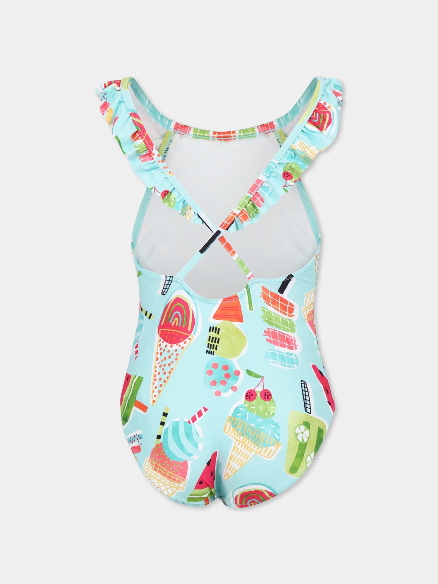 Maillot de bain bleu clair pour fille