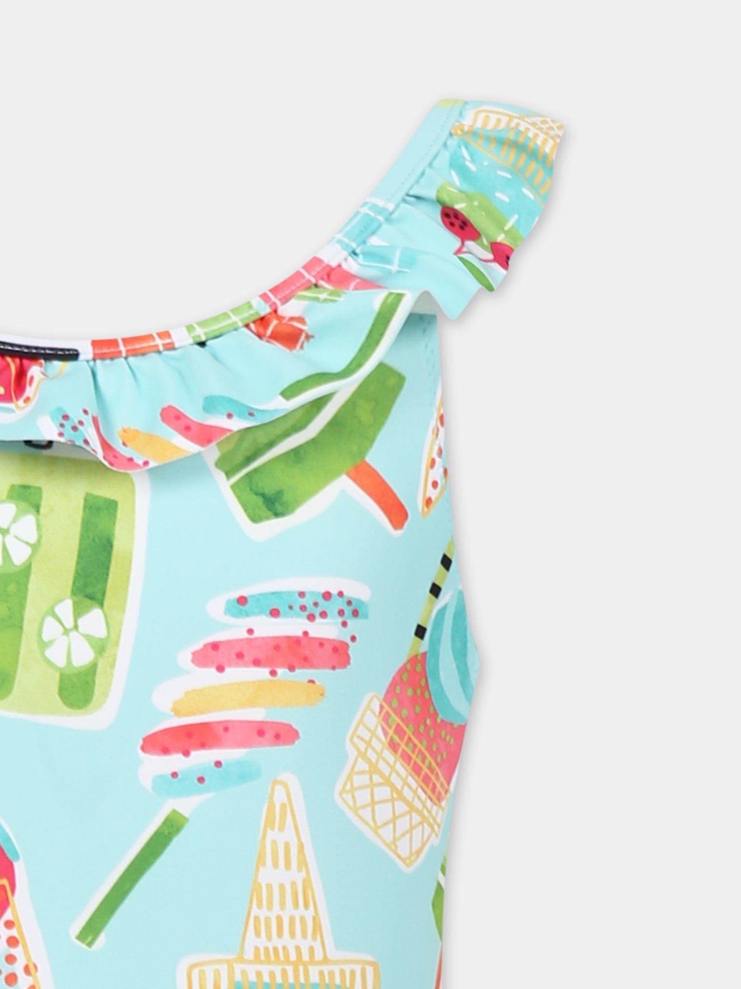 Maillot de bain bleu clair pour fille