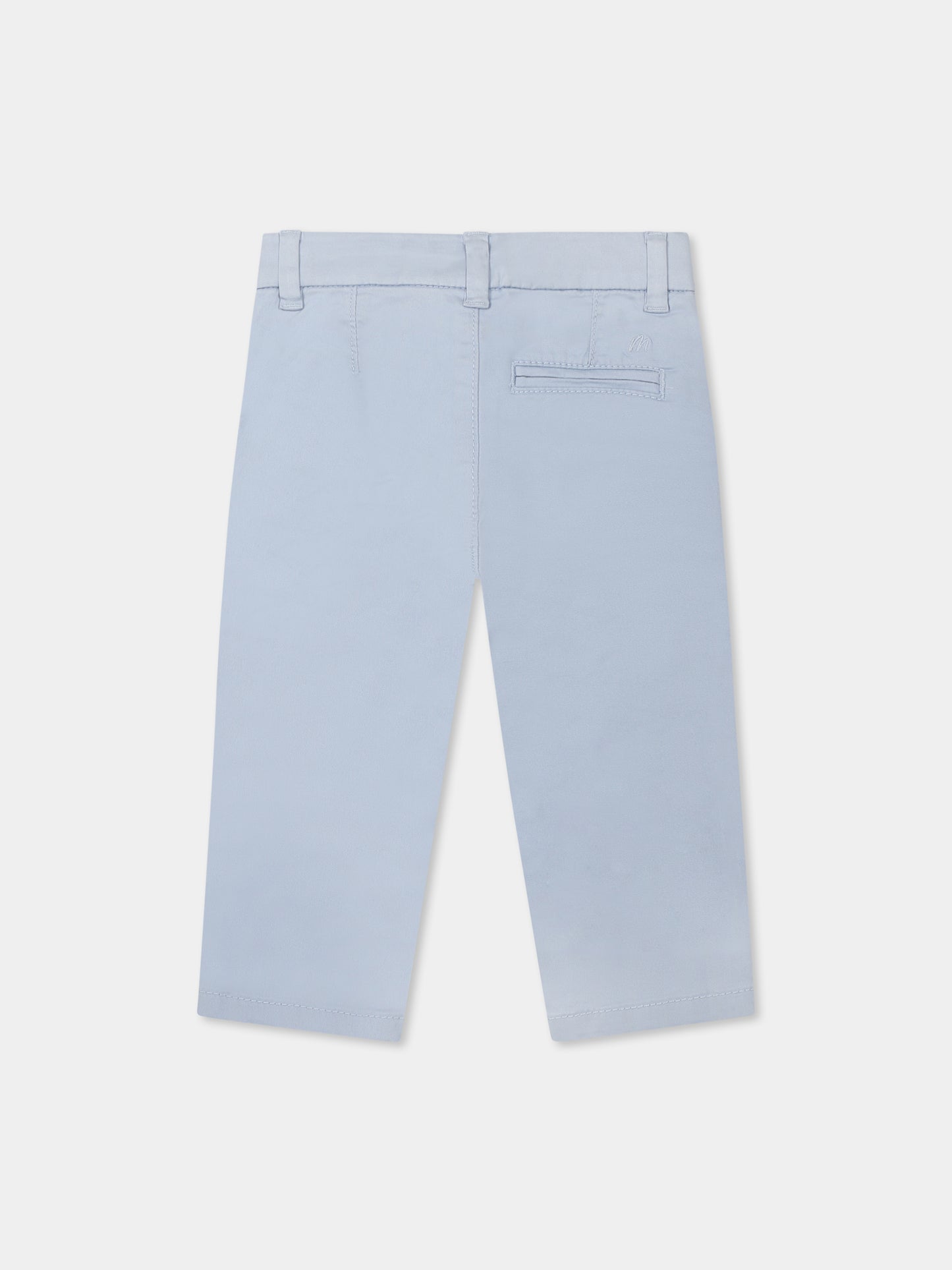 Pantalon bleu clair pour bébé garçon avec logo