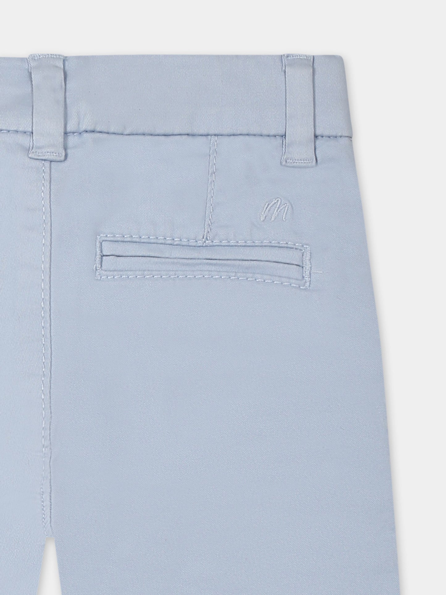 Pantalon bleu clair pour bébé garçon avec logo