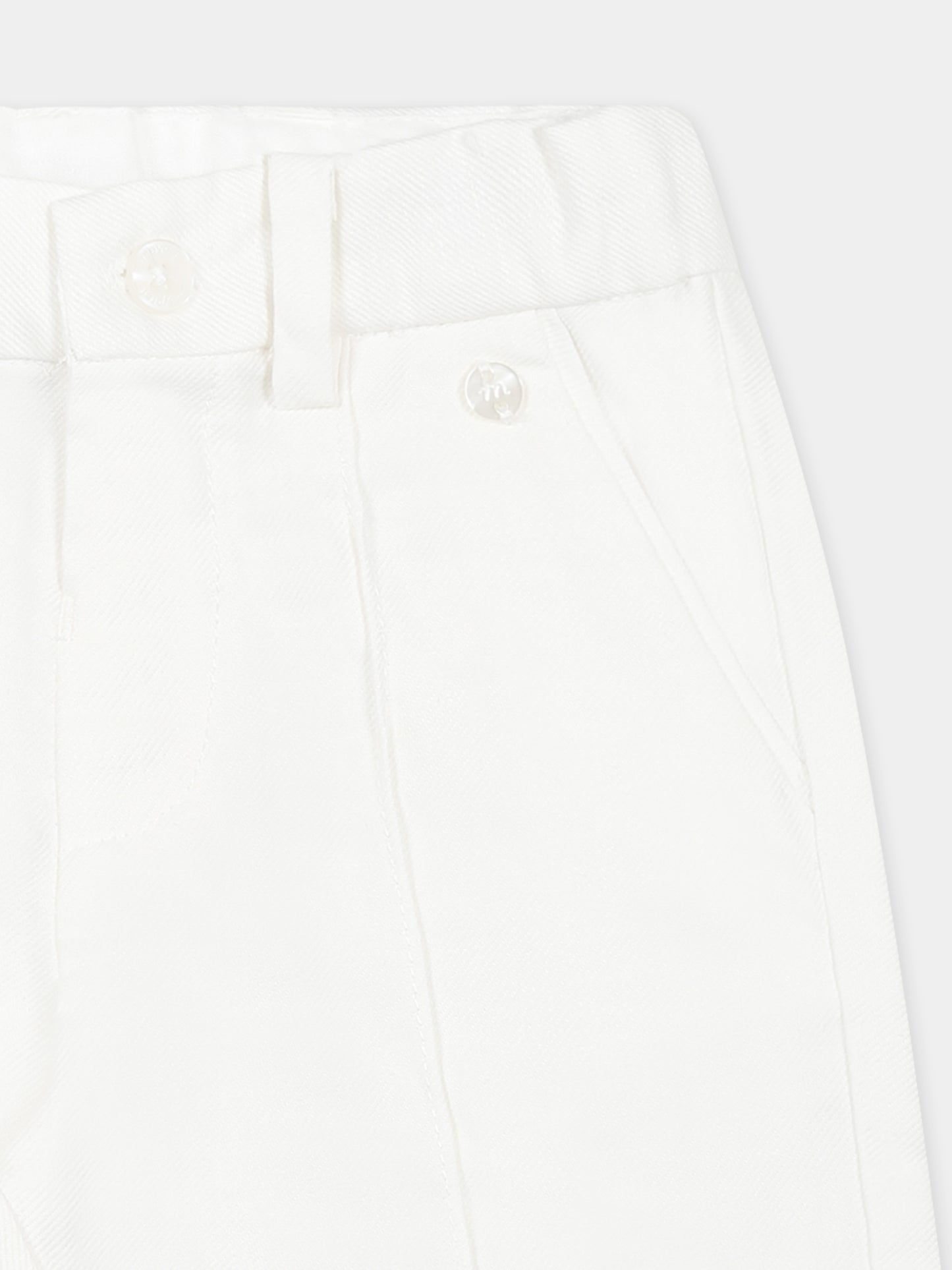 Short blanc pour bébé garçon