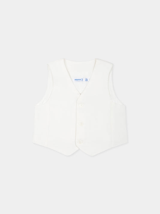 Gilet blanc pour bébé garçon