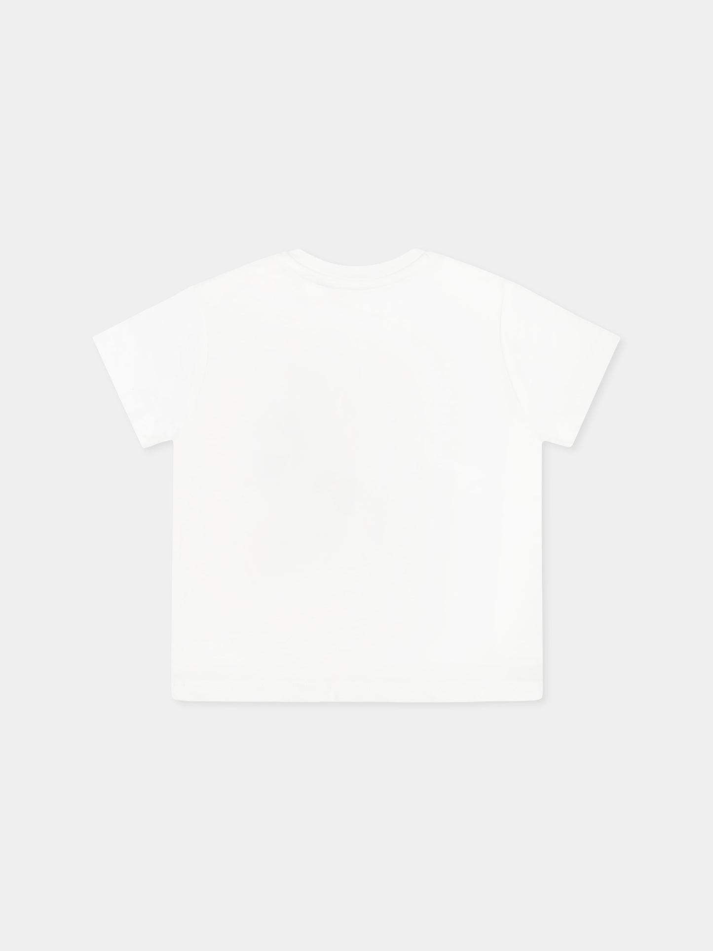 T-shirt bianca per neonato con stampa animali,Mayoral,1053 010