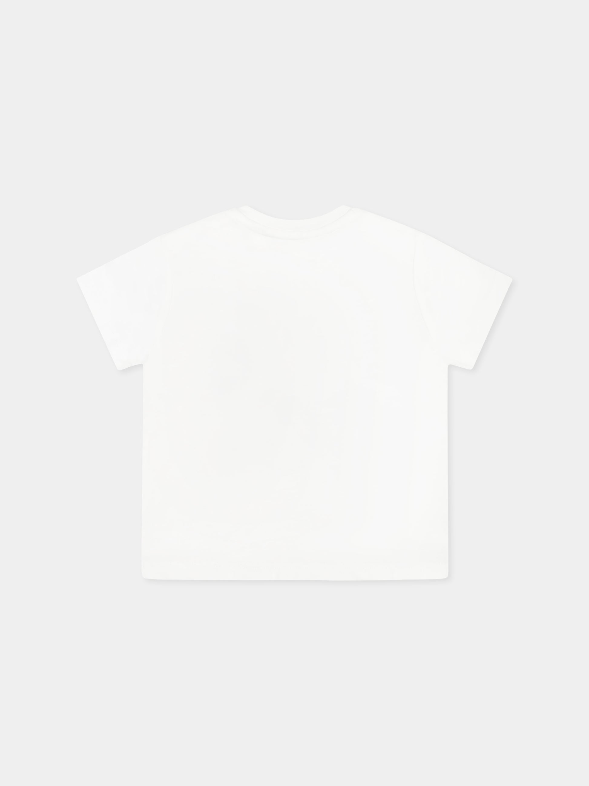 T-shirt bianca per neonato con stampa animali,Mayoral,1053 010