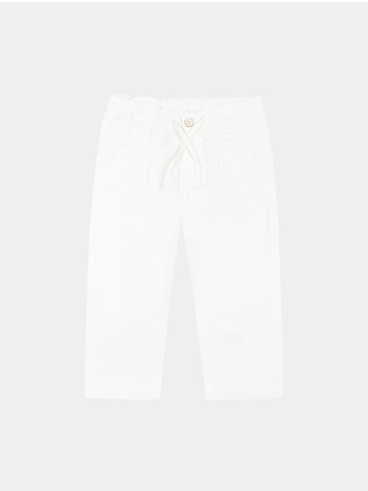 Pantalon blanc pour bèbé garçon