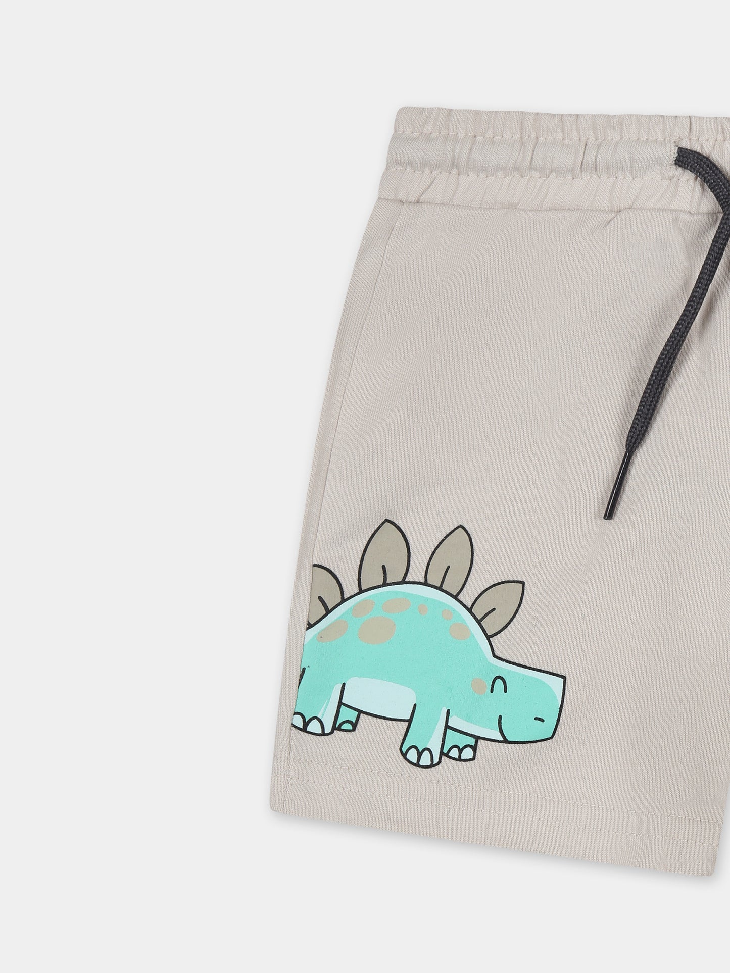 Shorts beige per neonato con dinosauro,Mayoral,1242 011