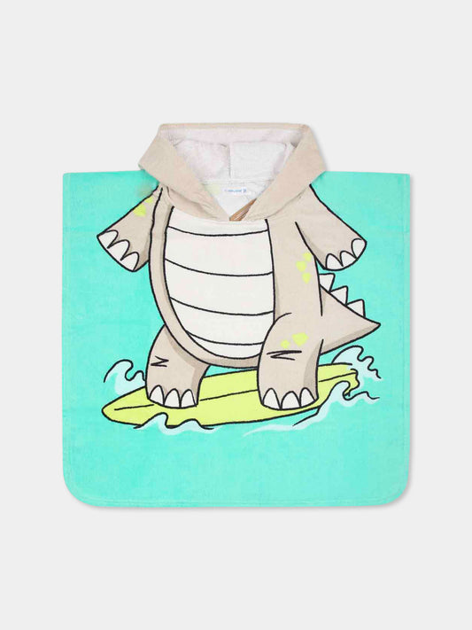 Peignoir multicolore pour bébé garçon avec dinosaure