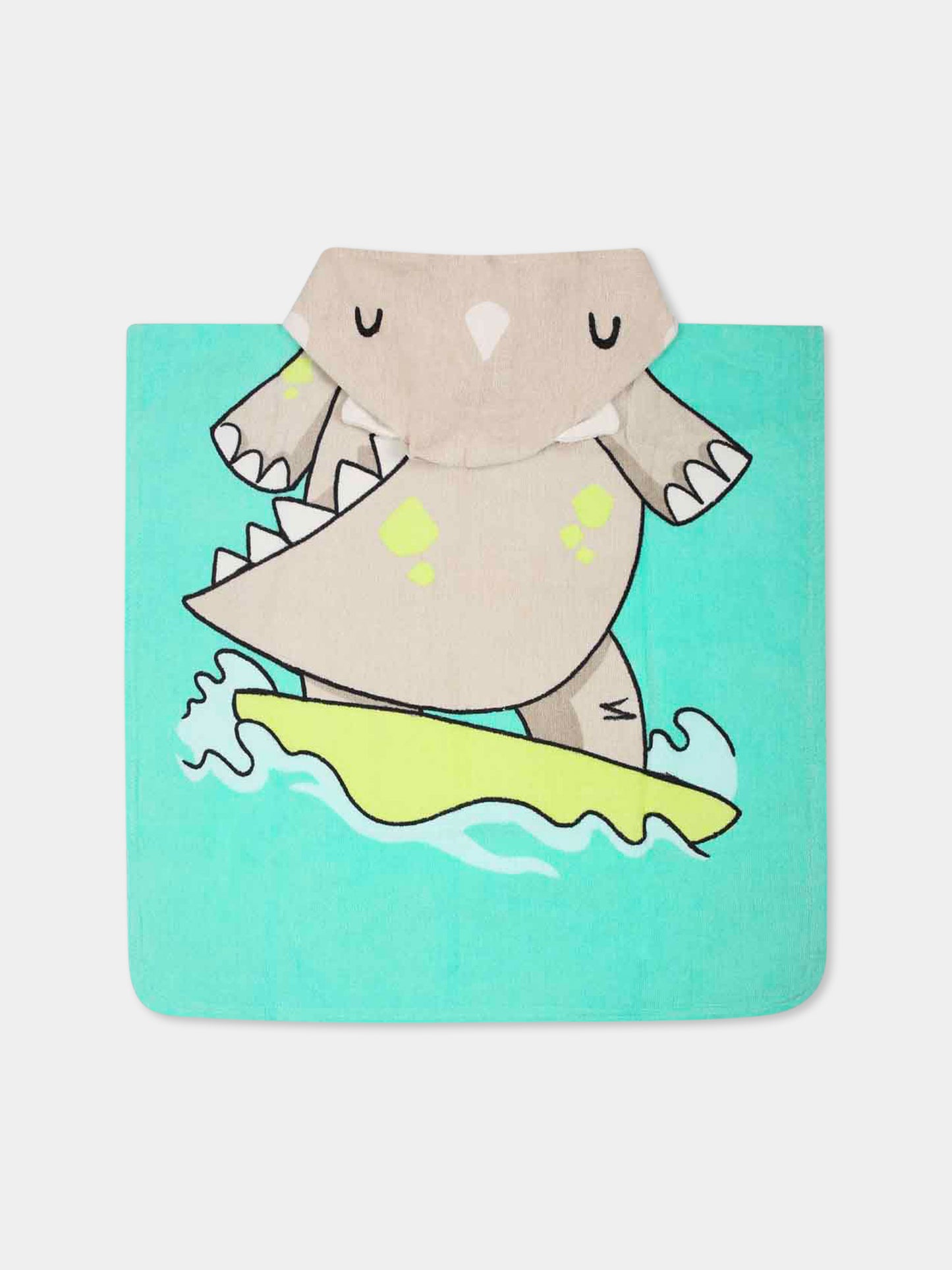 Peignoir multicolore pour bébé garçon avec dinosaure