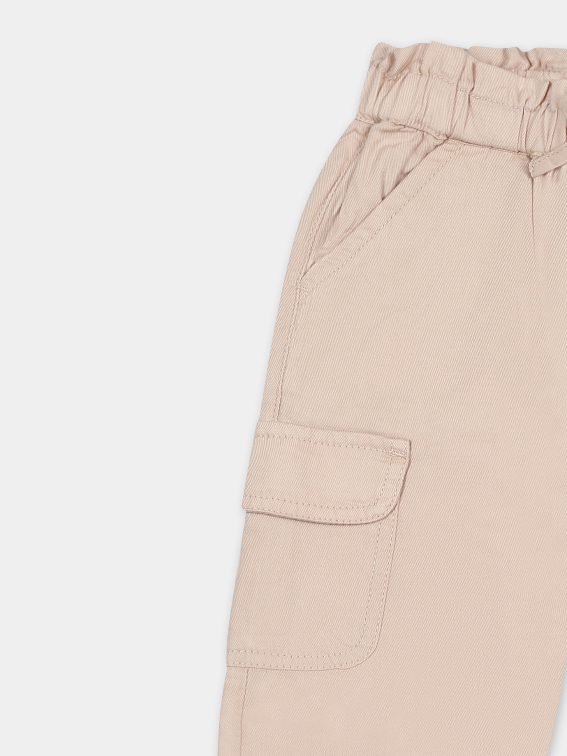 Pantaloni beige per neonata,Mayoral,1571 015