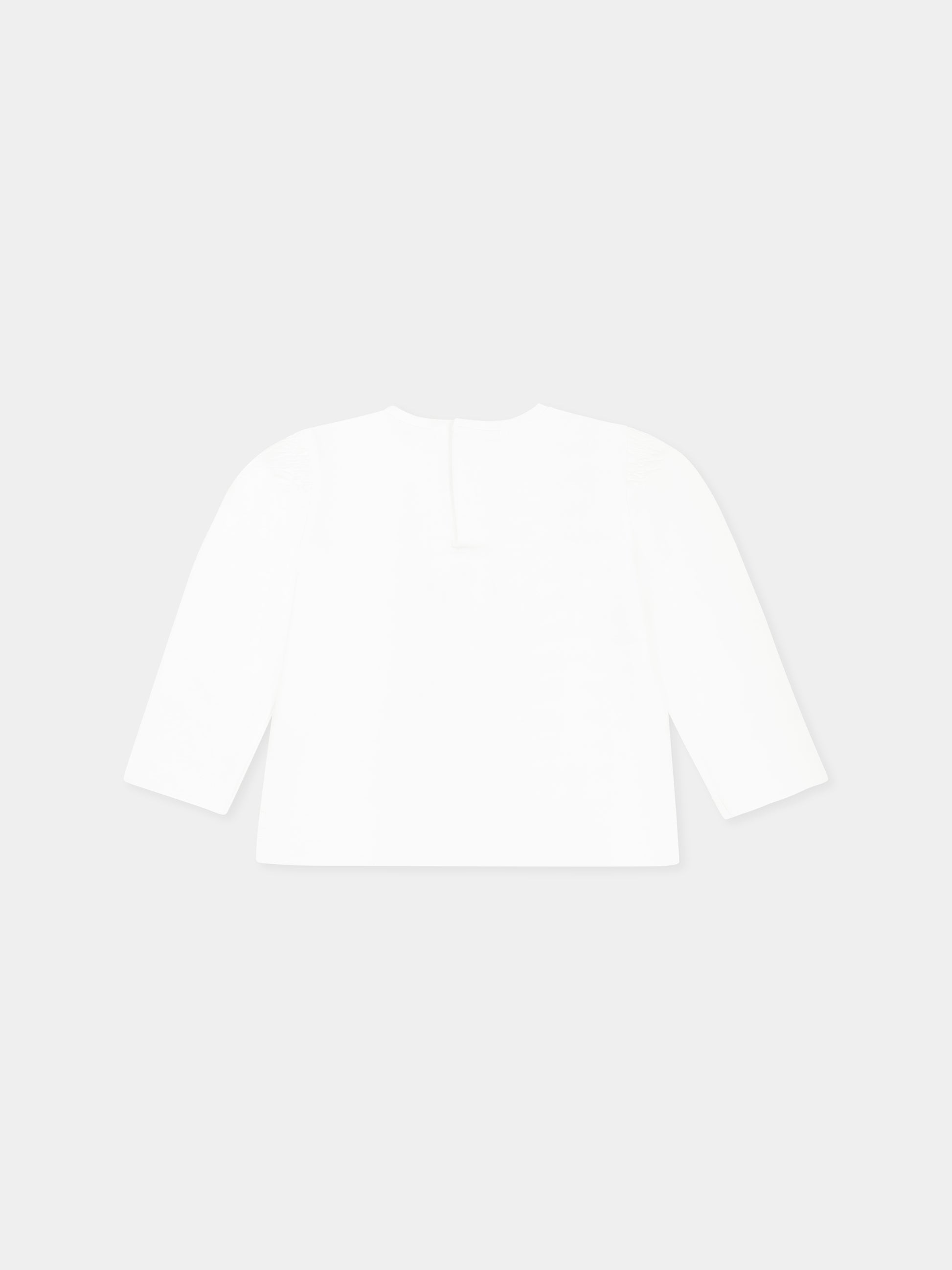 T-shirt bianca per neonata con stampa bambina,Mayoral,1050 065