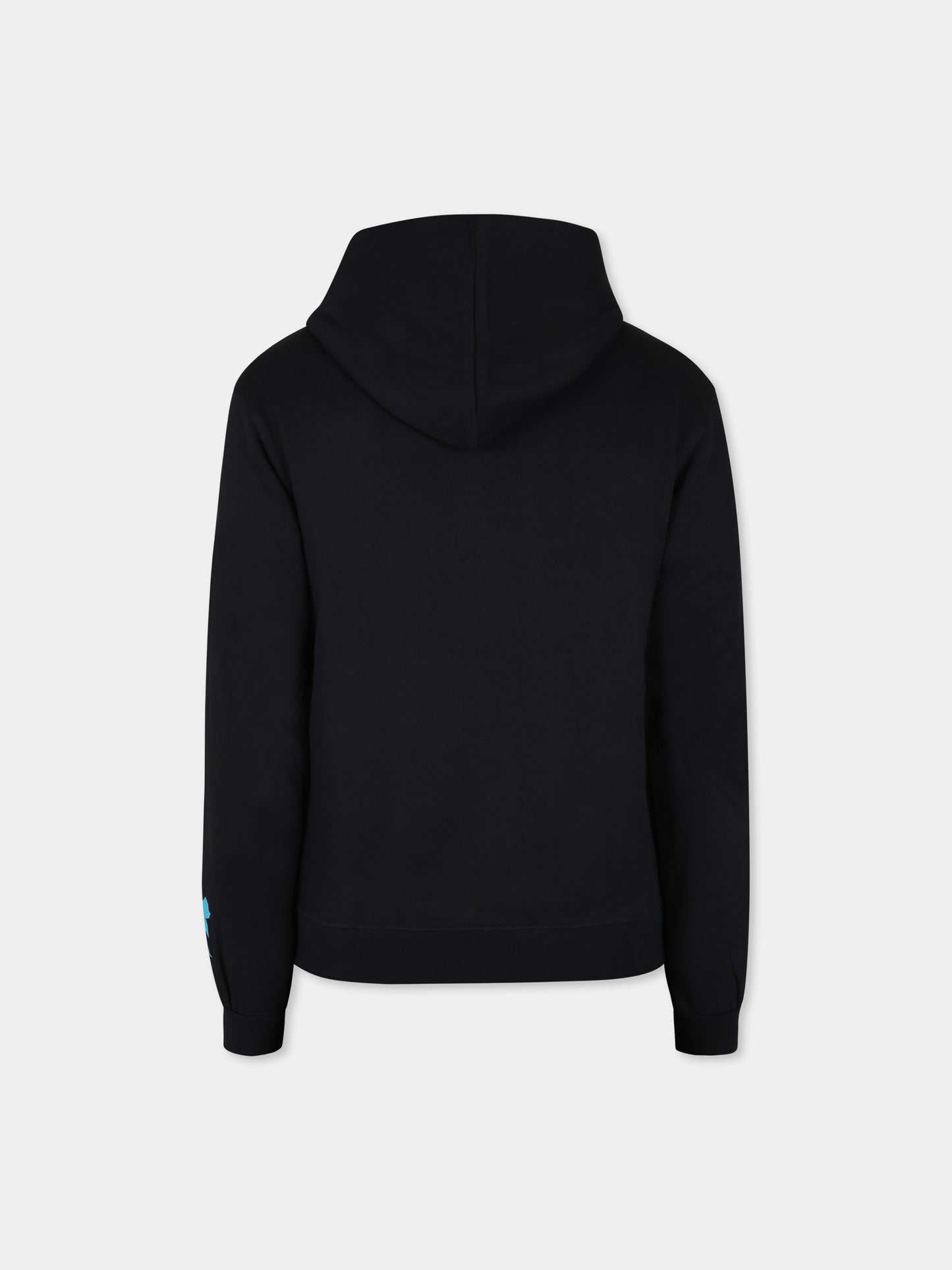 Felpa nera per bambina con logo,Diadora Kids,F3DIJGHS140 110