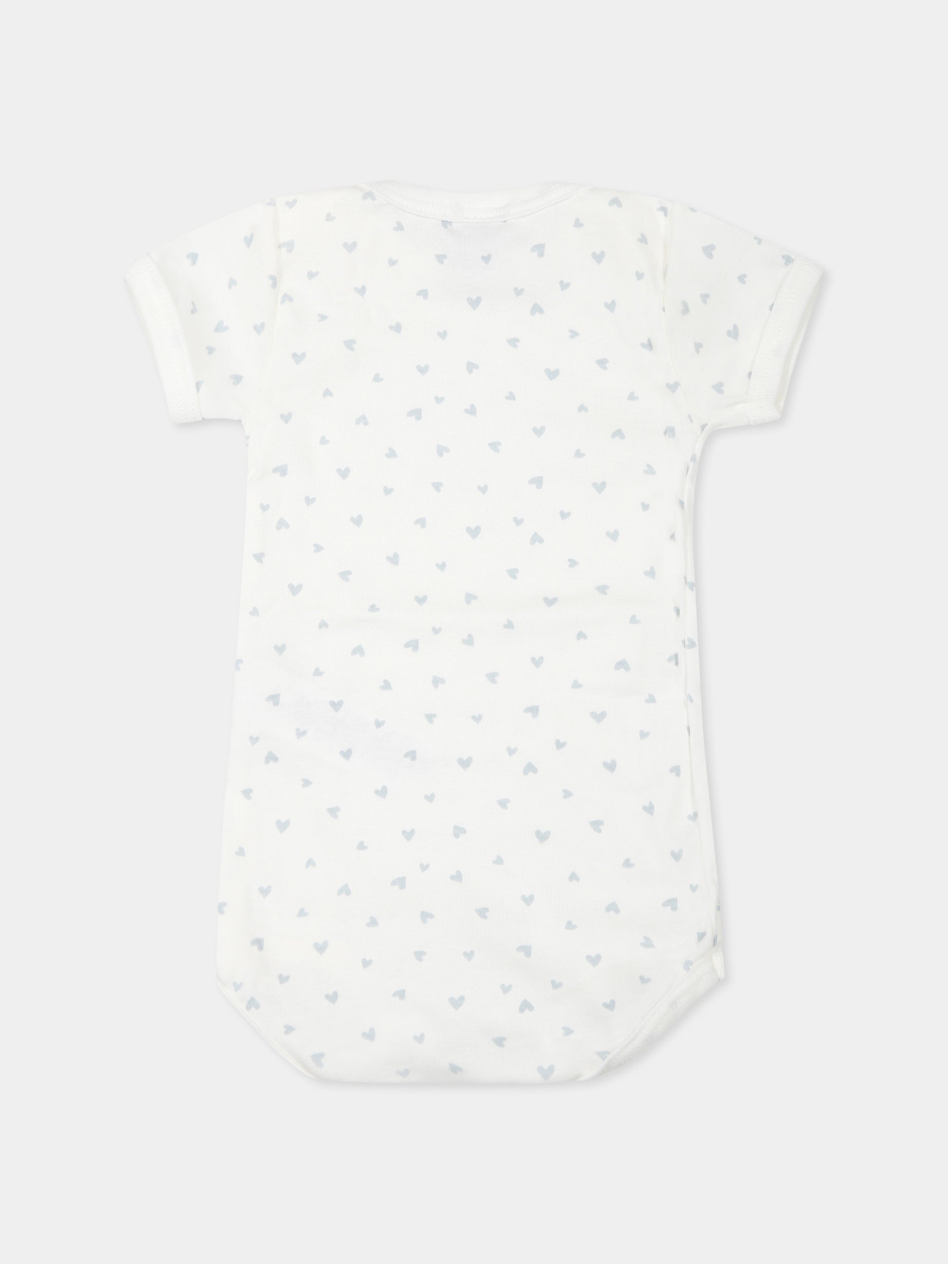 Set body bianco per neonati con cuori,Petit Bateau,A0CX9 VARIANTE 1 00